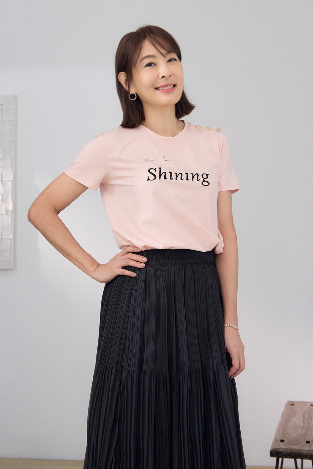 CH聯名系列-Yes! I'm Shining 絲光涼感短T-2色