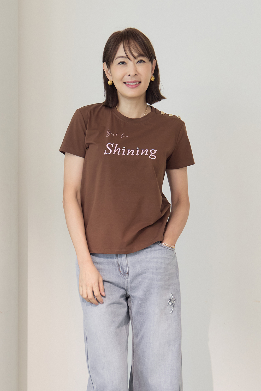 CH聯名系列-Yes! I'm Shining 絲光涼感短T-2色