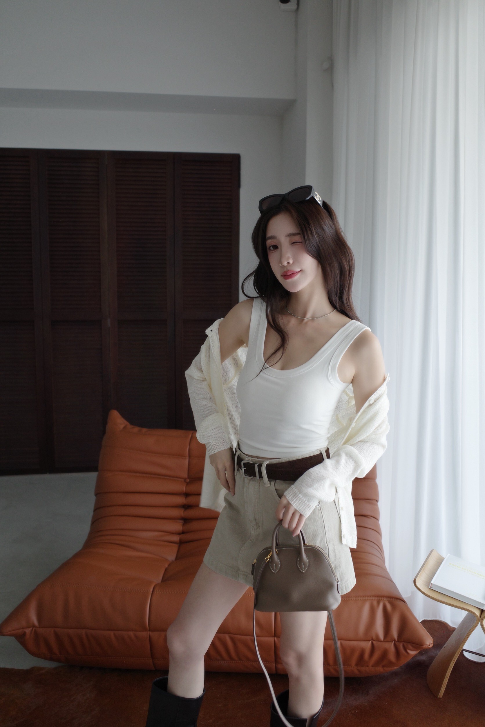 (預購)#AO35 衣櫃永遠少一件針織外罩(黑/白/灰/橘/藍)