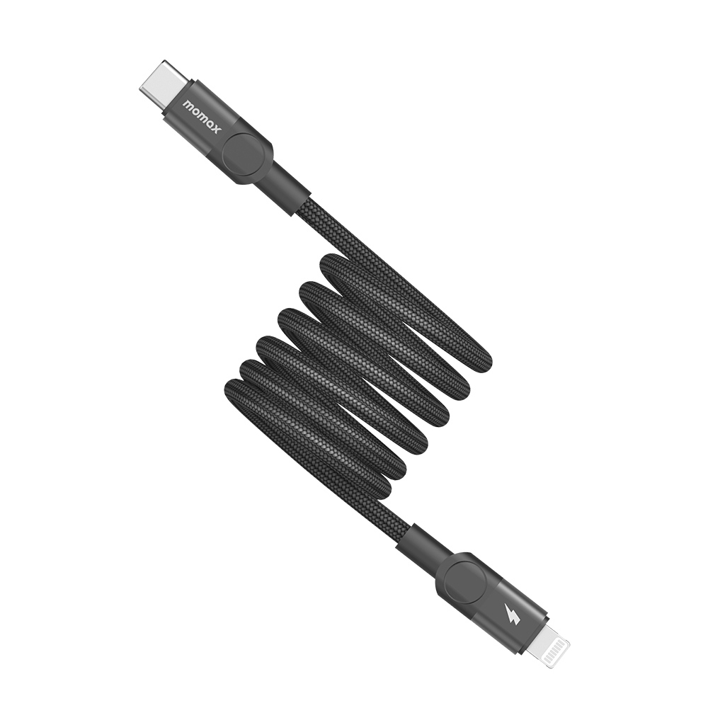 Mag.Link  MFI蘋果認證 USB-C to Lightning 60W磁吸充電線-(2m)-黑