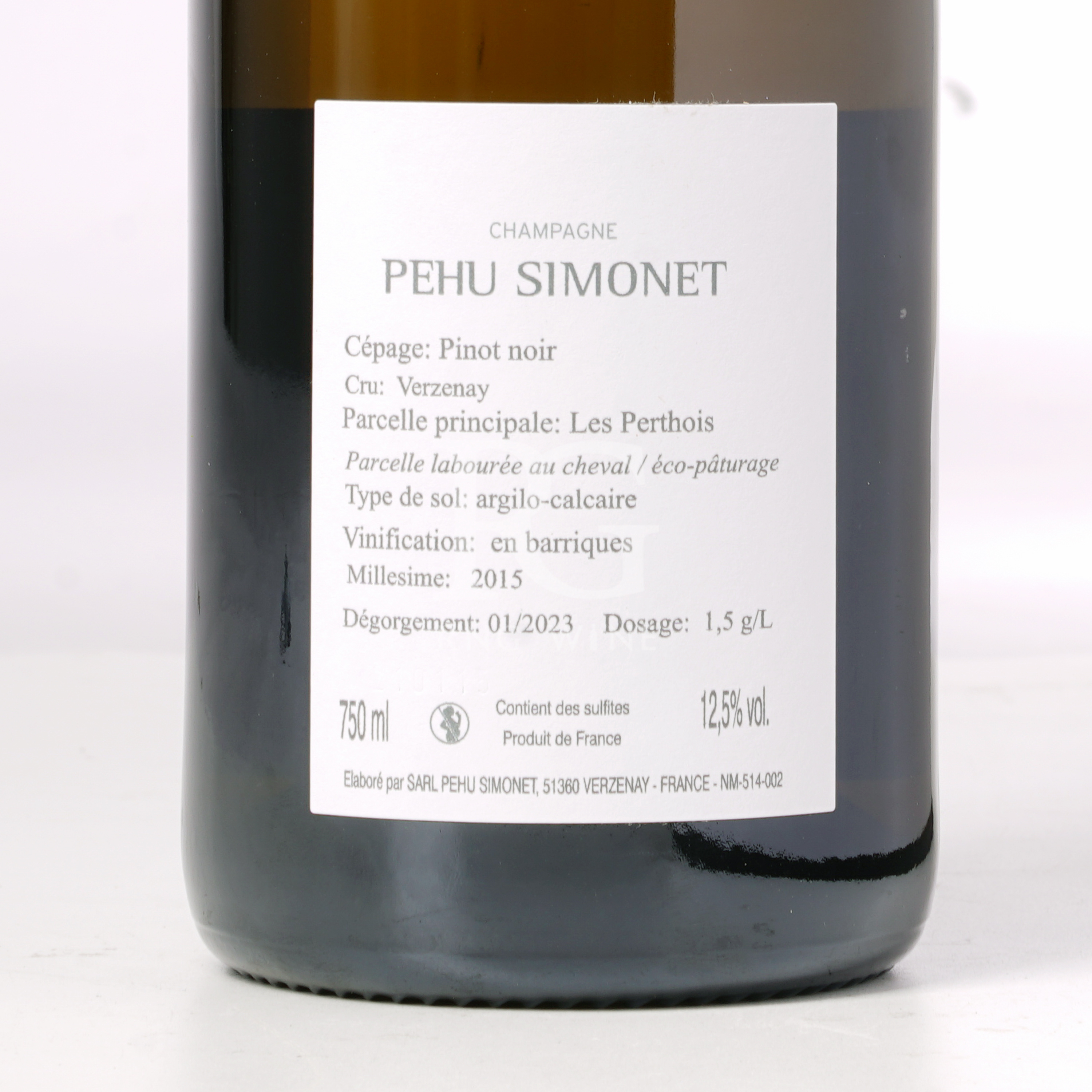 Pehu Simonet Fins Lieux No. 1 Verzenay Grand Cru Brut Millesime 2015
