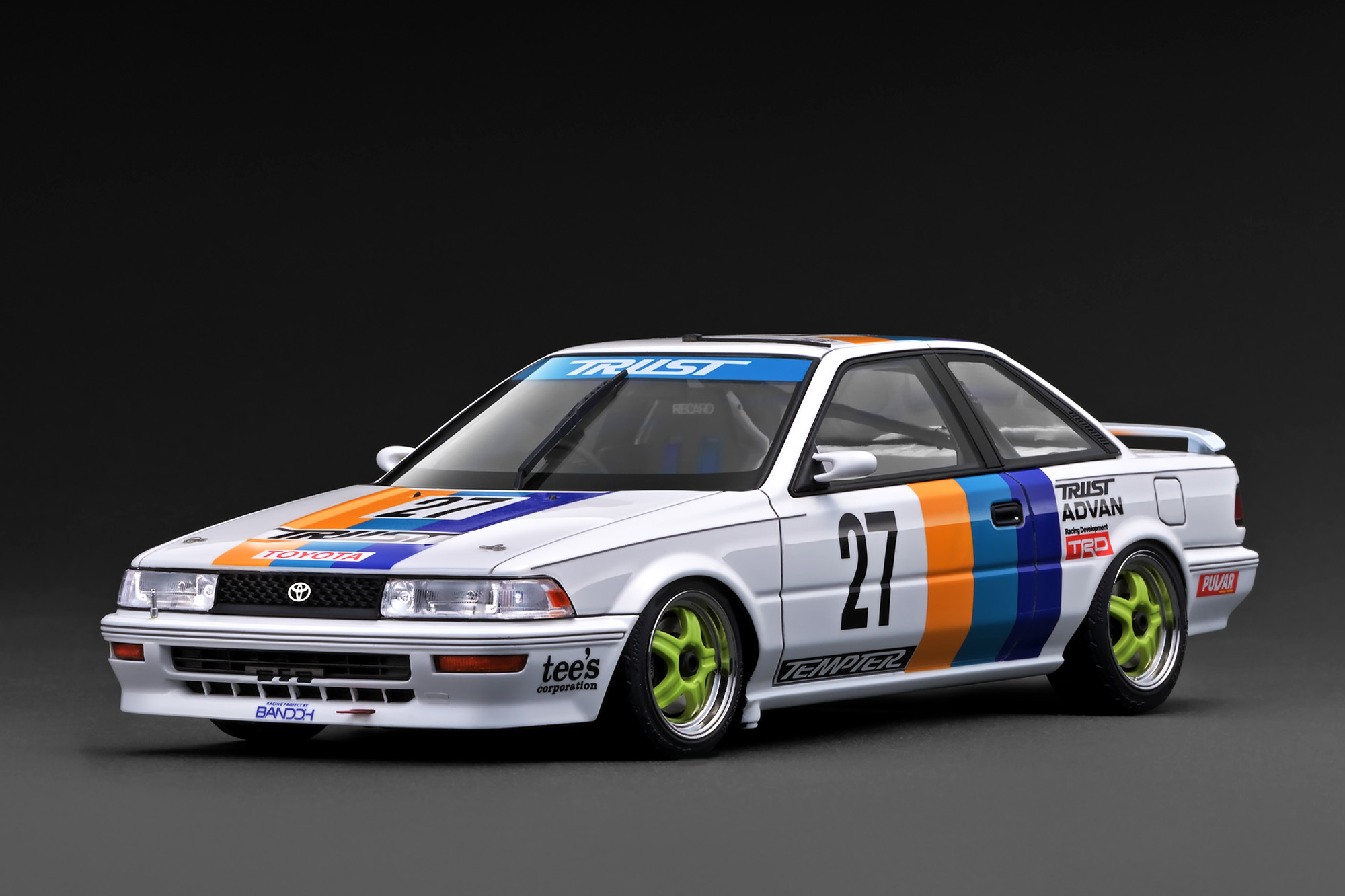 預訂 (訂金$300) (預訂價$2214) :1/18 IG TRUST TOYOTA COROLLA LEVIN (#27) 1991 JTC (IG3864)