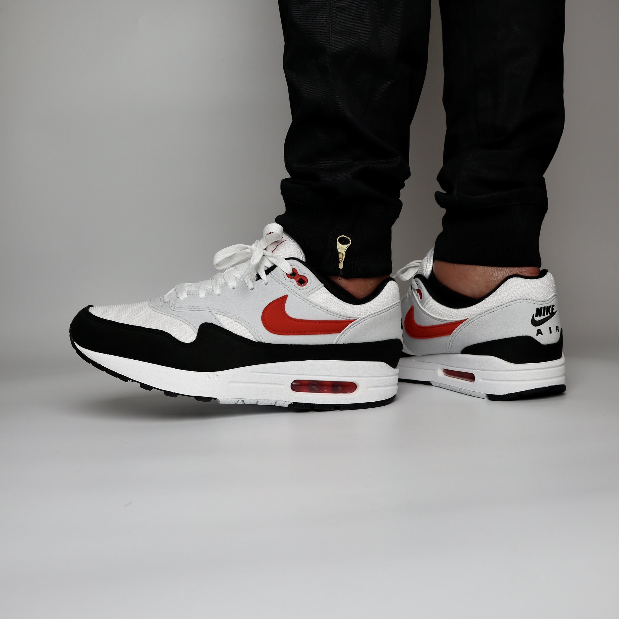 NIKE AIR MAX 1 灰黑紅 減震 氣墊 跑步鞋 男鞋 FD9082-101