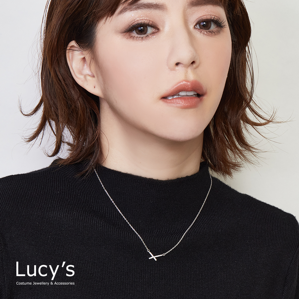 925純銀 線型交錯 項鍊 (127238)