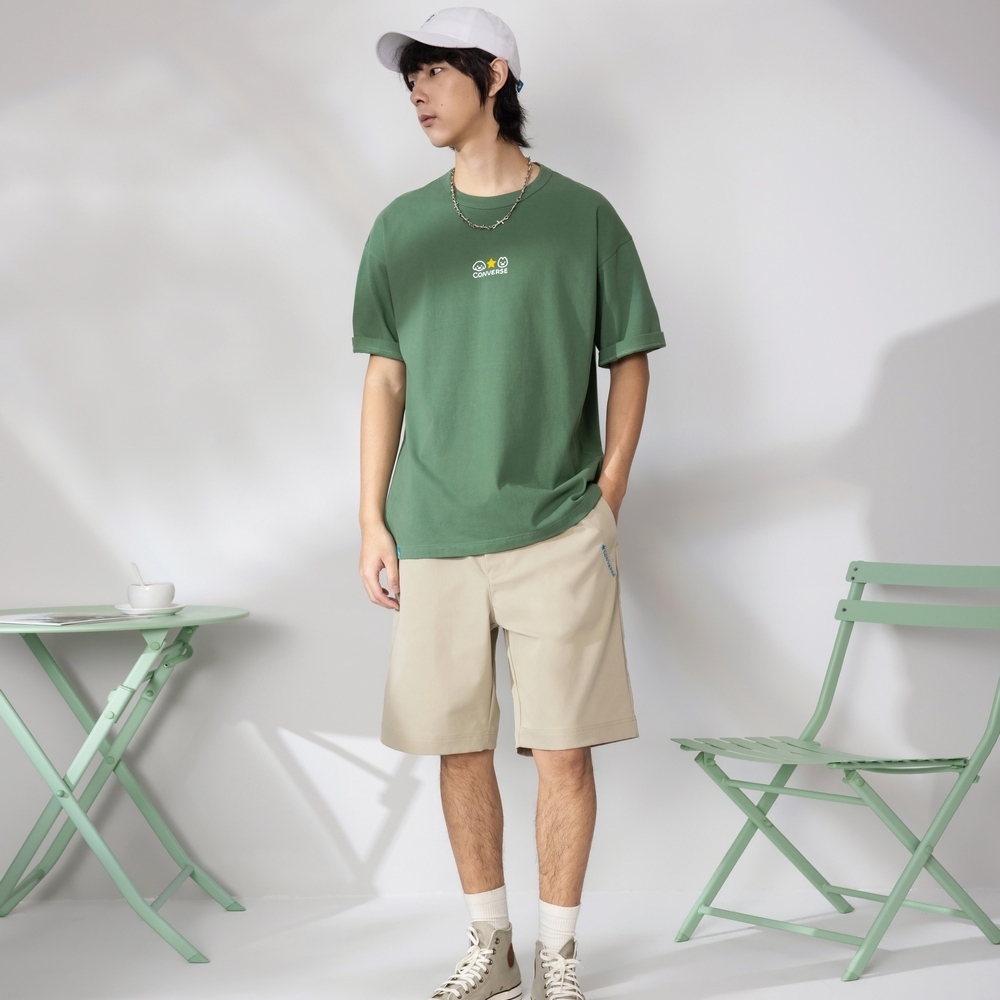 聯名款 CONVERSE X MATSUI BEACH SS TEE 白 灰 綠 印花 松井龍哉 沙灘 插畫 小狗 短袖 短T【UCK176】CONMATSUI