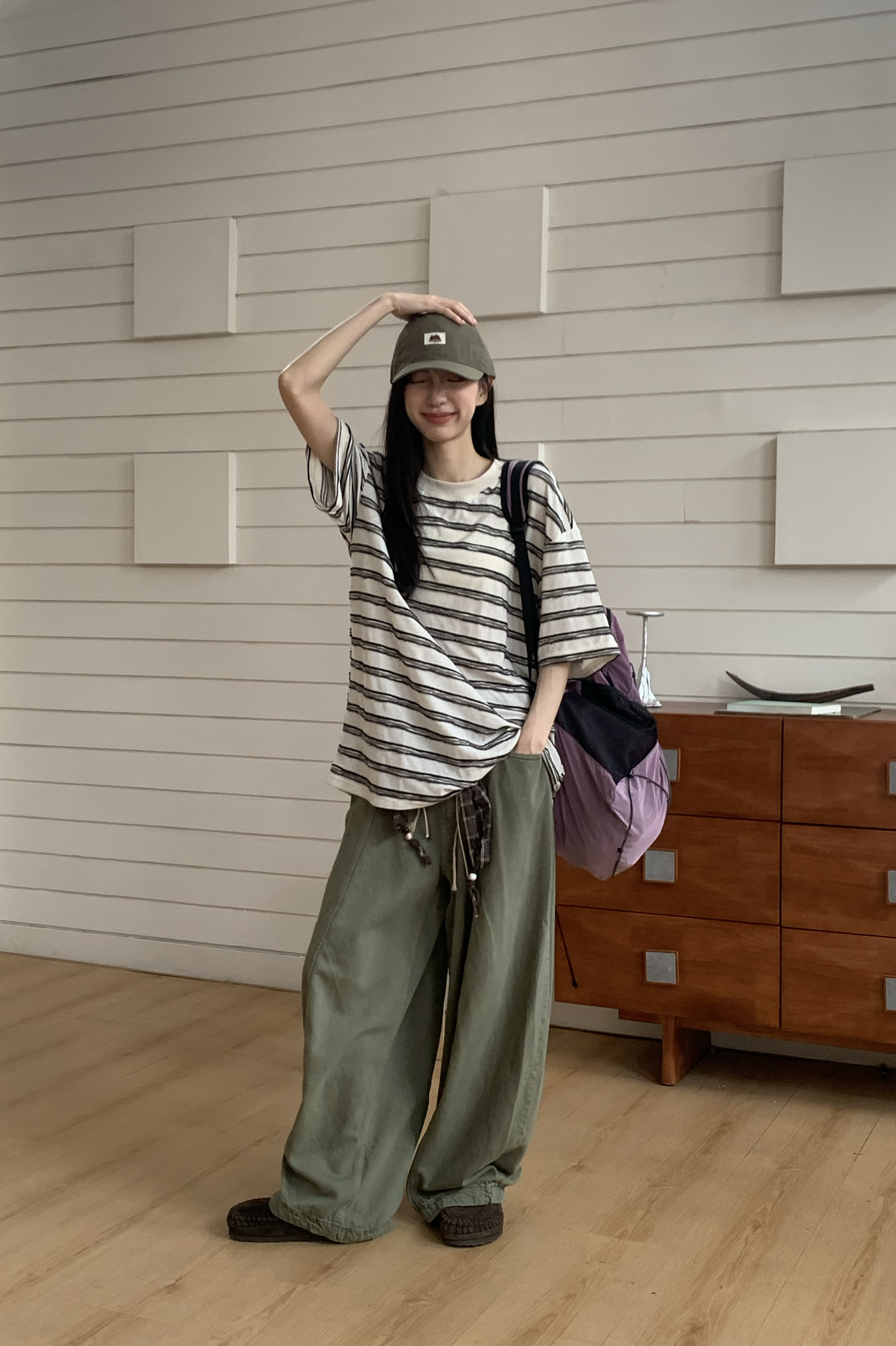 Vibrant｜車線剪裁落地褲 3色