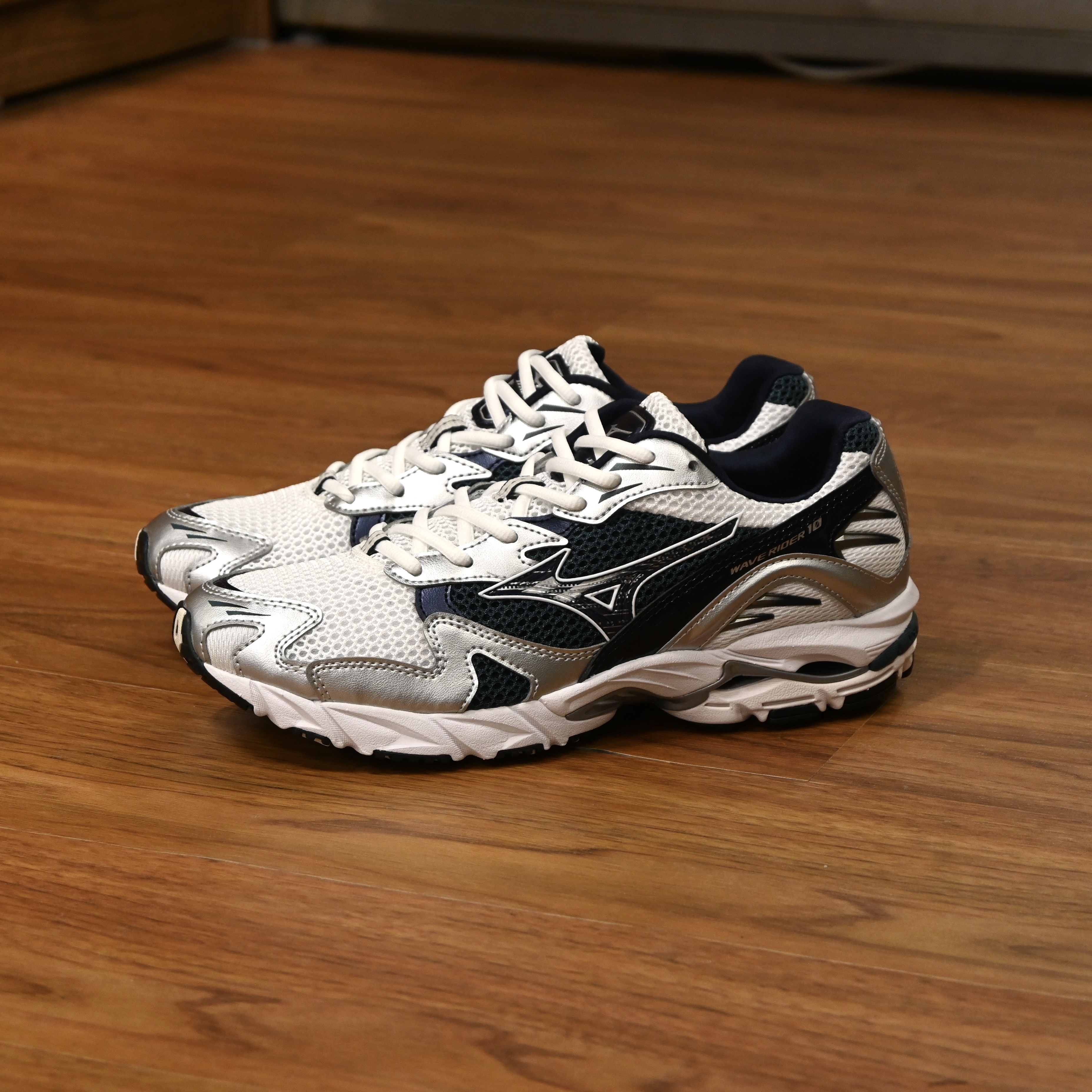 Mizuno Wave Rider 10 White/Baritone Blue/Deep Teal D1GA210415