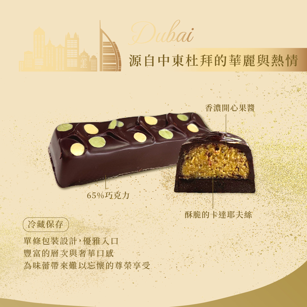 杜拜風味開心果可可條