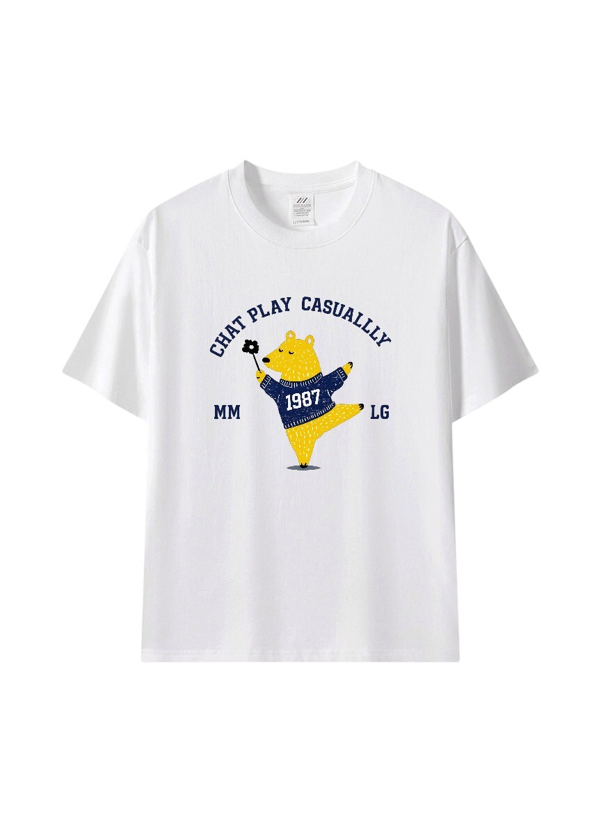 今天就輕鬆一點，穿可愛出門 | 小熊插畫棉T