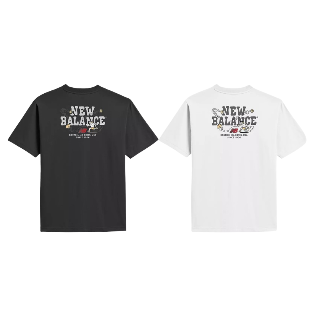 【官網限定】New Balance "NB Boy" Basketball Boy 籃球人 短T 黑 白 MT61W6X5 IV
