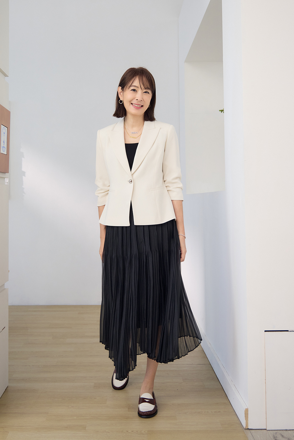 CH聯名系列-職場女神日本三醋酸收腰西裝外套-3色