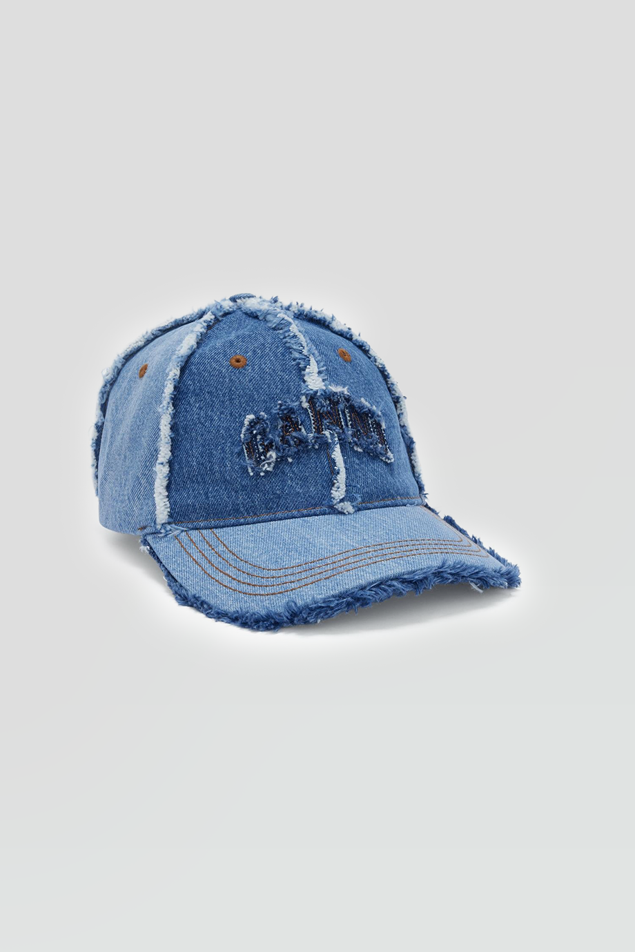 GANNI｜DENIM 單寧拼接棒球帽