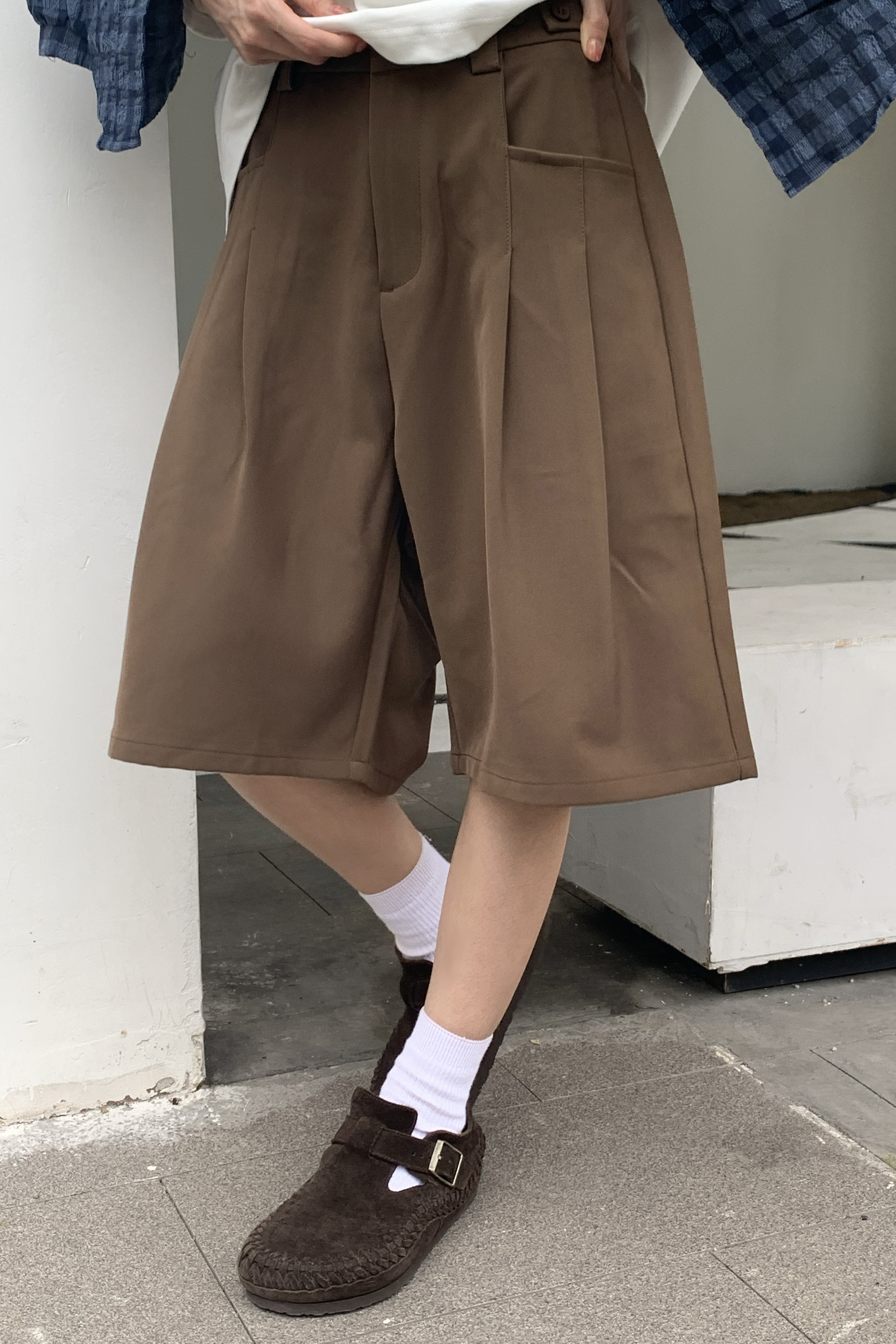 Vibrant｜折線設計西裝六分褲 3色