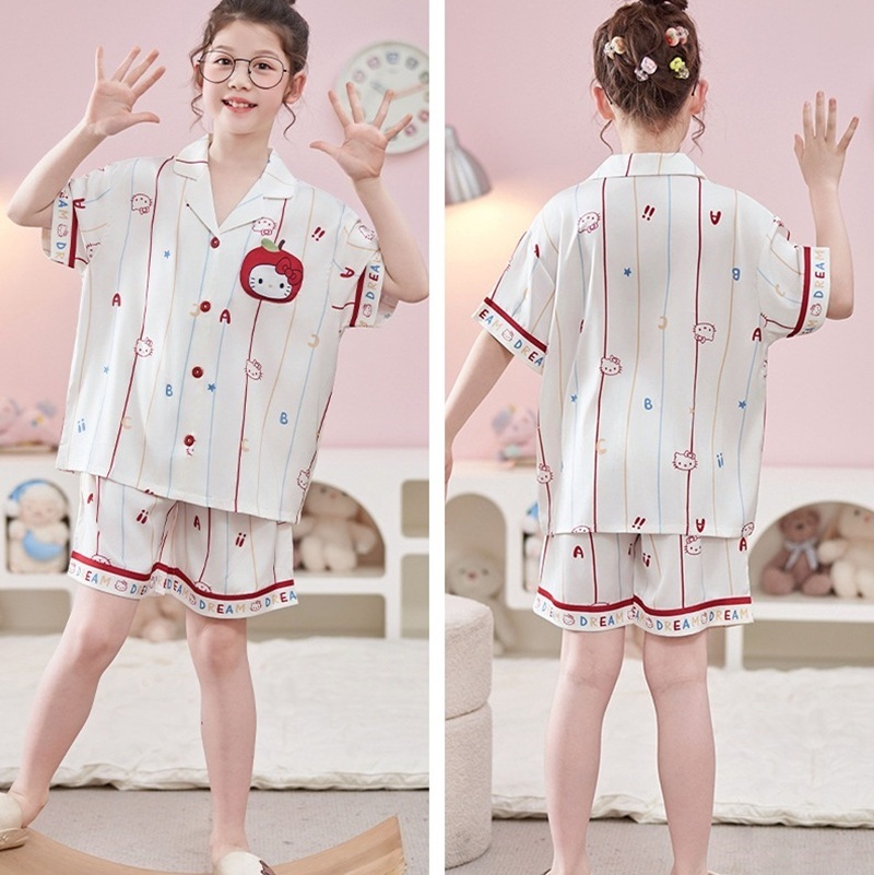 【Hello Kitty 】甜美蘋果短袖睡衣套裝（親子款）