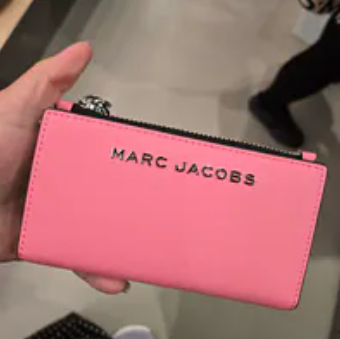 [S] MARC JACOBS PETAL PINK 4F5SMP099S02-666 MEDIUM FLAT WALLET, 196611754583 (SMJ676)