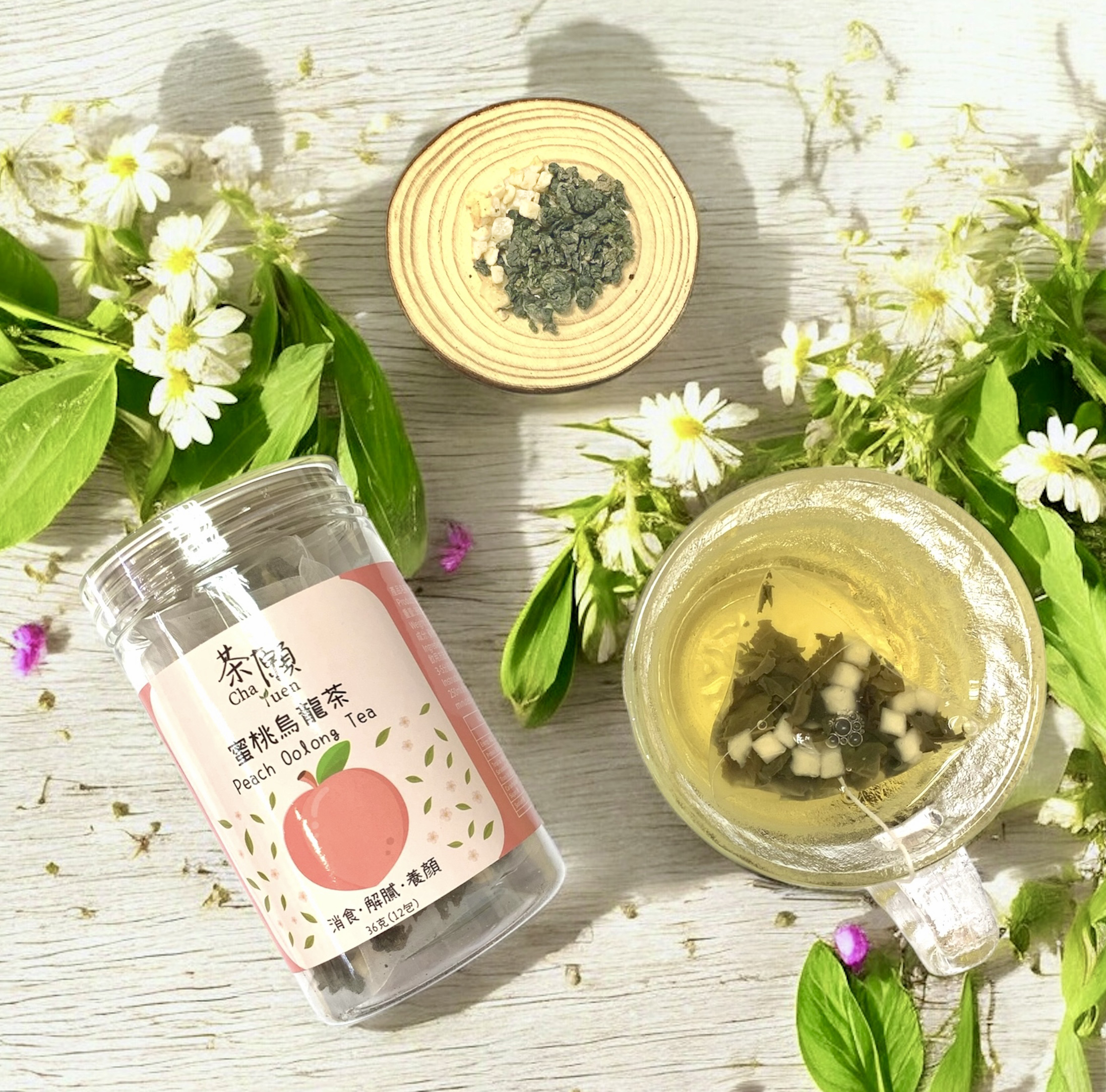 茶願 - 蜜桃烏龍茶 (12包裝) 消食解膩 養顏潤膚