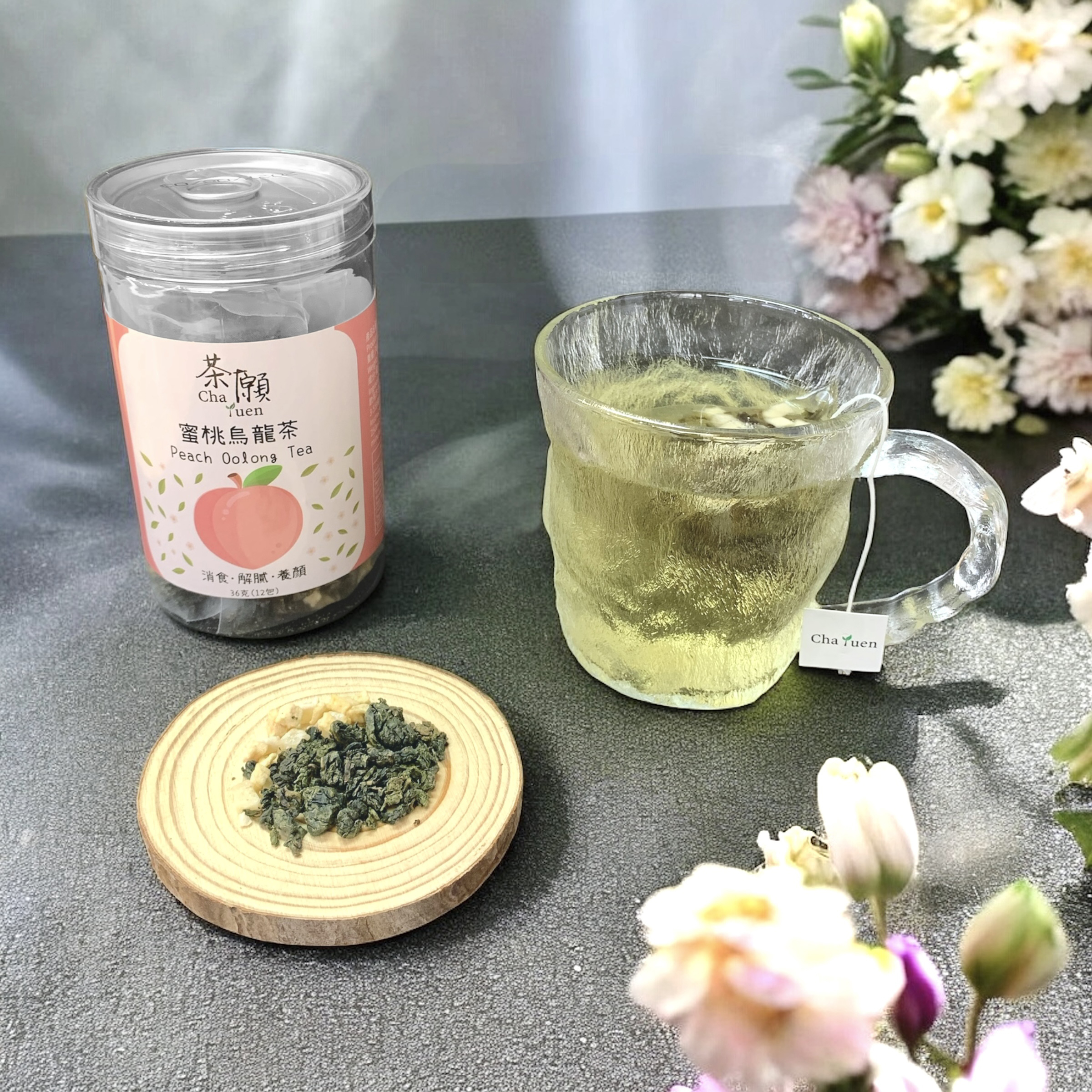 茶願 - 蜜桃烏龍茶 (12包裝) 消食解膩 養顏潤膚