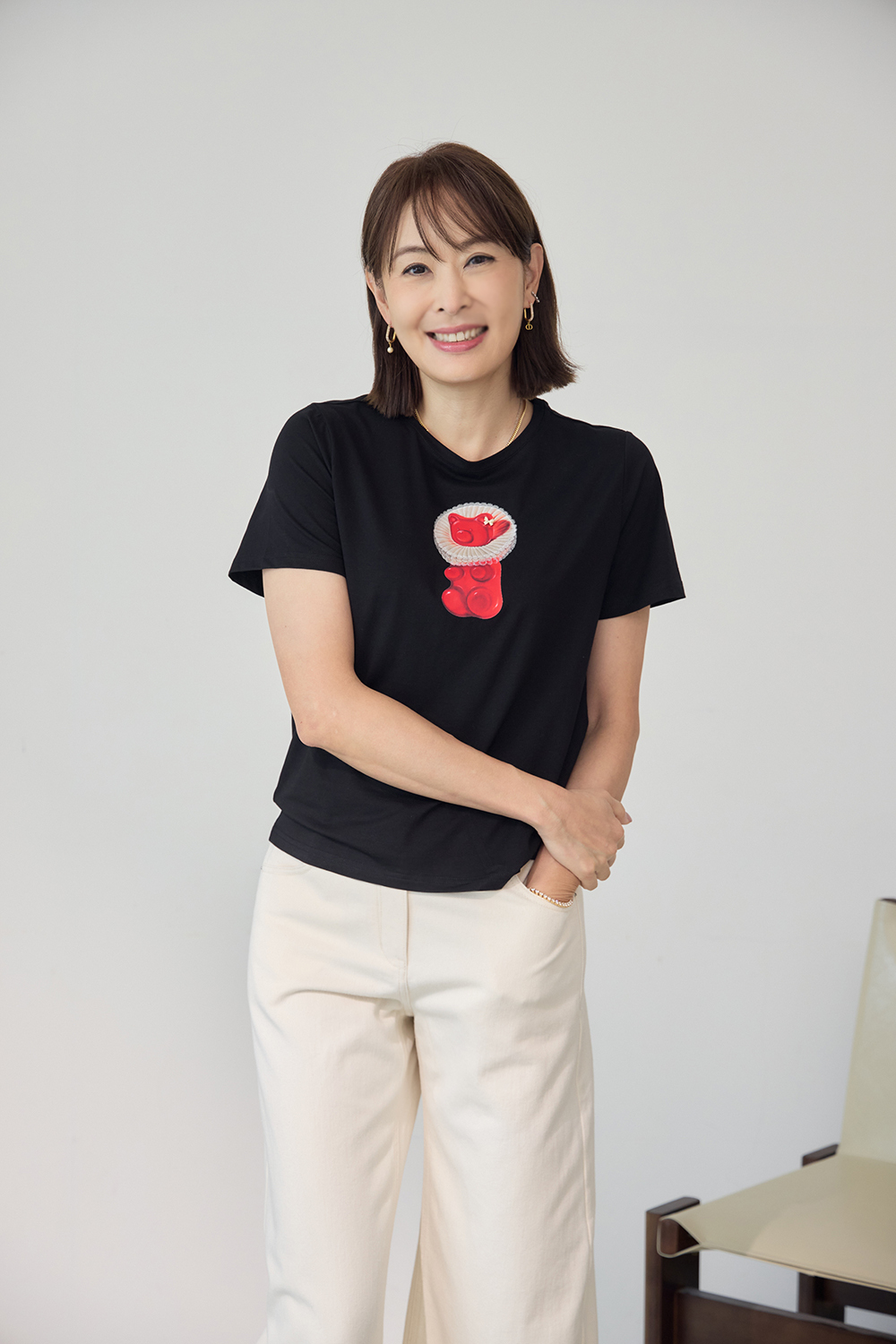CH聯名系列-水鑽紅色小熊軟糖T-shirt