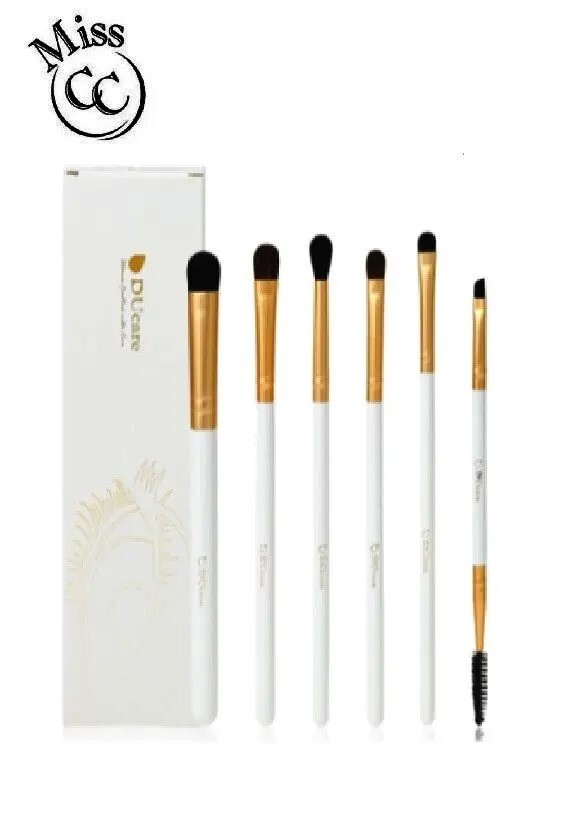 [6 pcs] Eye makup brush set (White ) DF0602