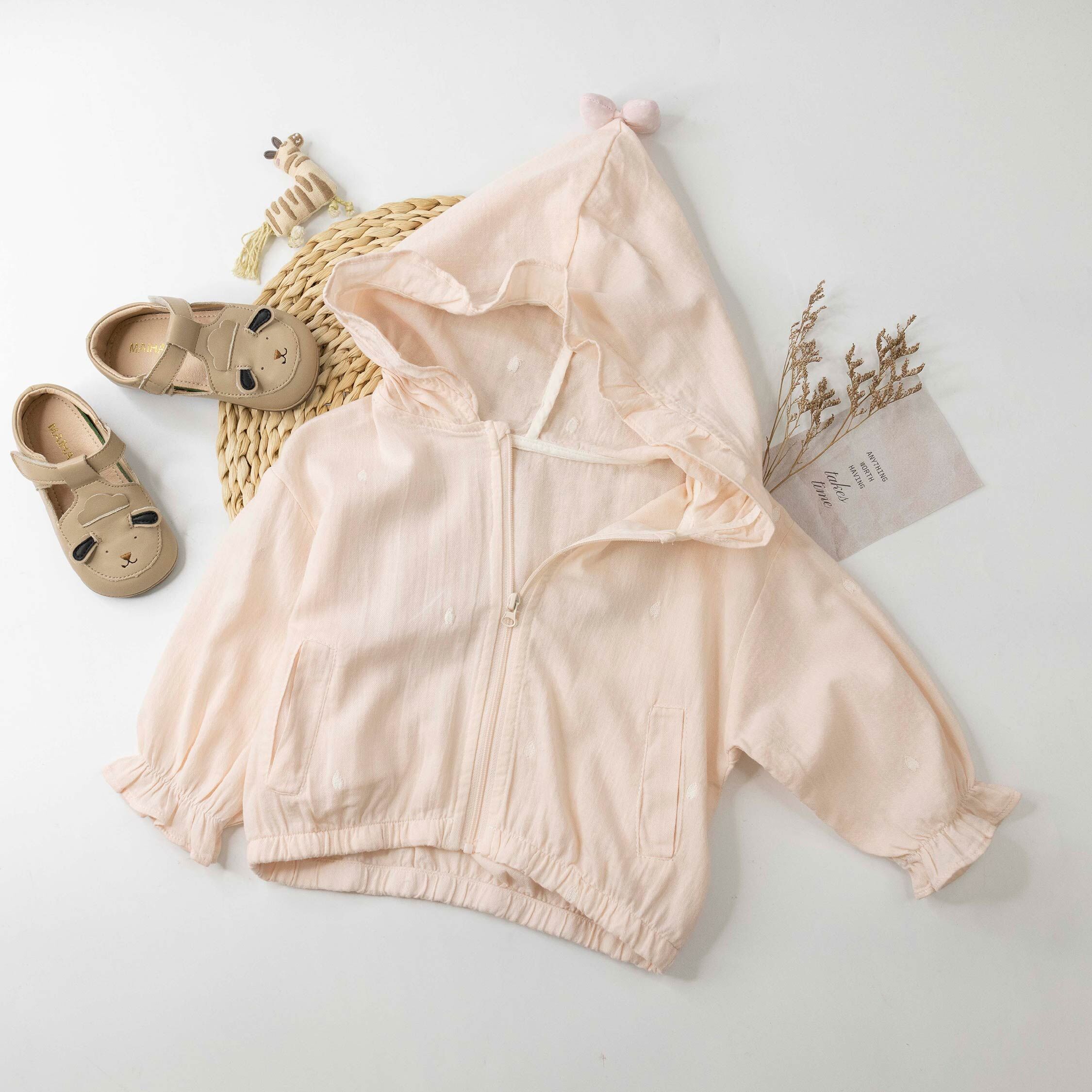 甜美立體蝴蝶結連帽外套 (H60029)