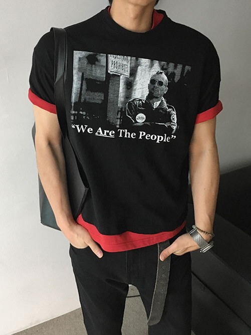 復古粗紡短款T卹