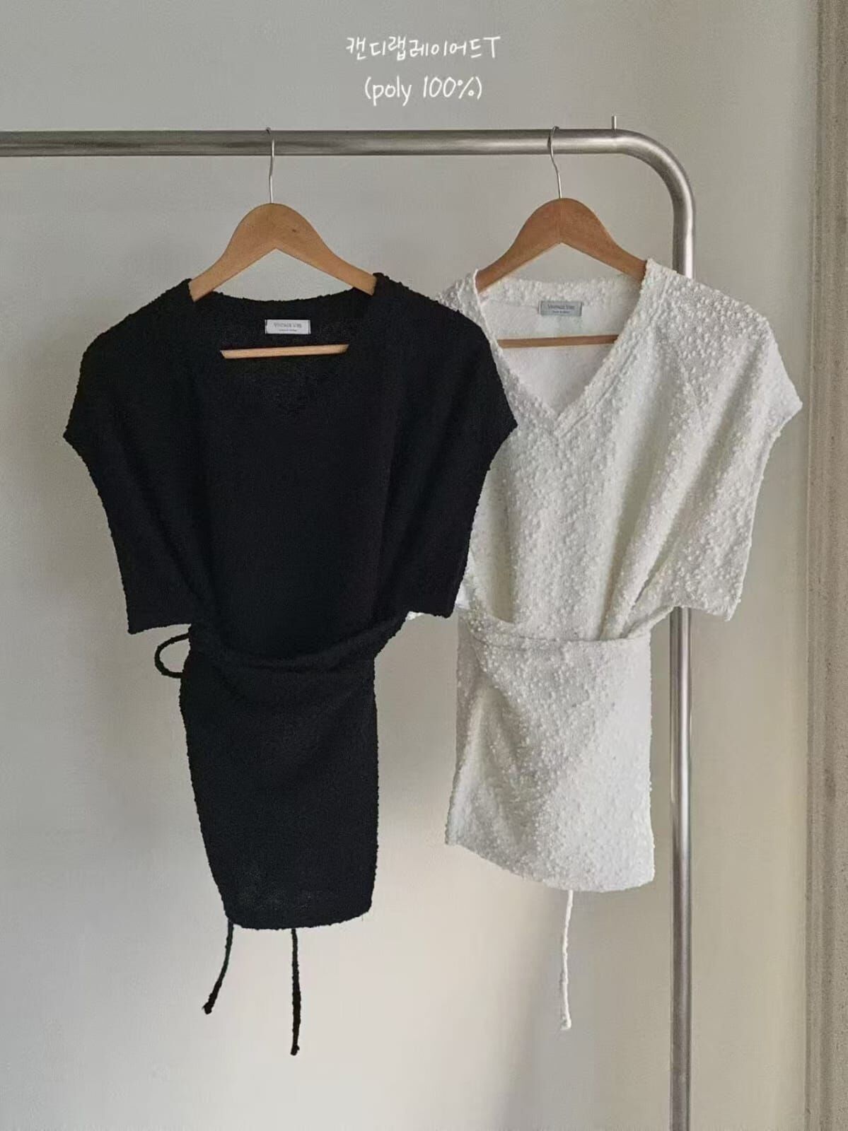 VV6108 顆粒感圍巾上衣