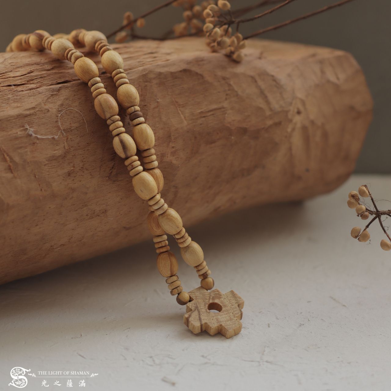 真正秘魯進口老木 印加聖木CP值超高印加聖木查克拉項鍊－光之薩滿