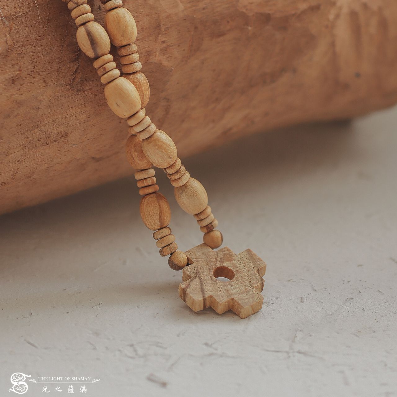 真正秘魯進口老木 印加聖木CP值超高印加聖木查克拉項鍊－光之薩滿