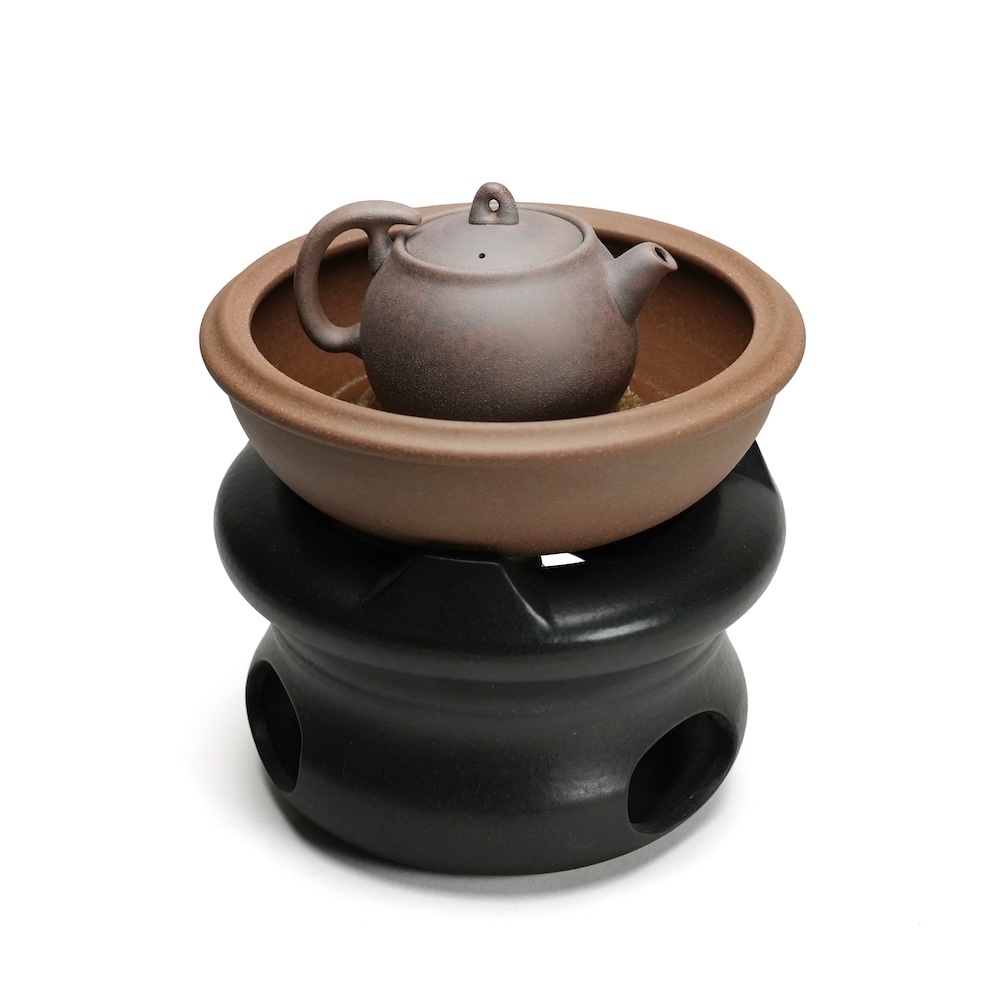 陶作坊｜蒸煮茶三件套組-早鳥優惠4980元 (含老岩泥蒸盞 爐座 酒精燈)