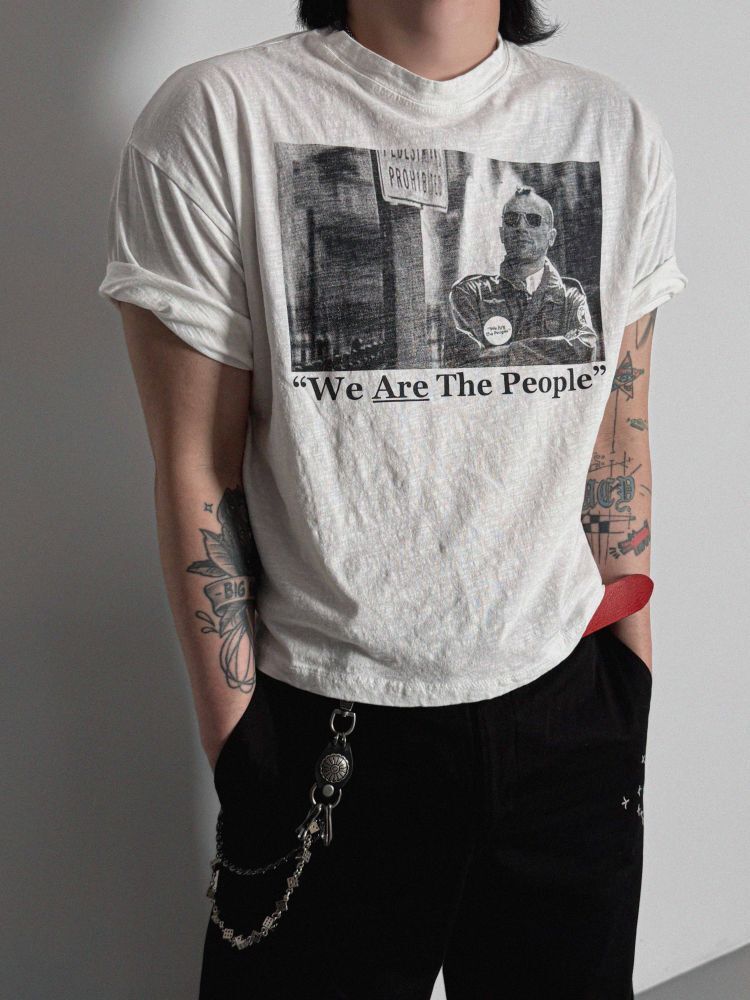 復古粗紡短款T卹