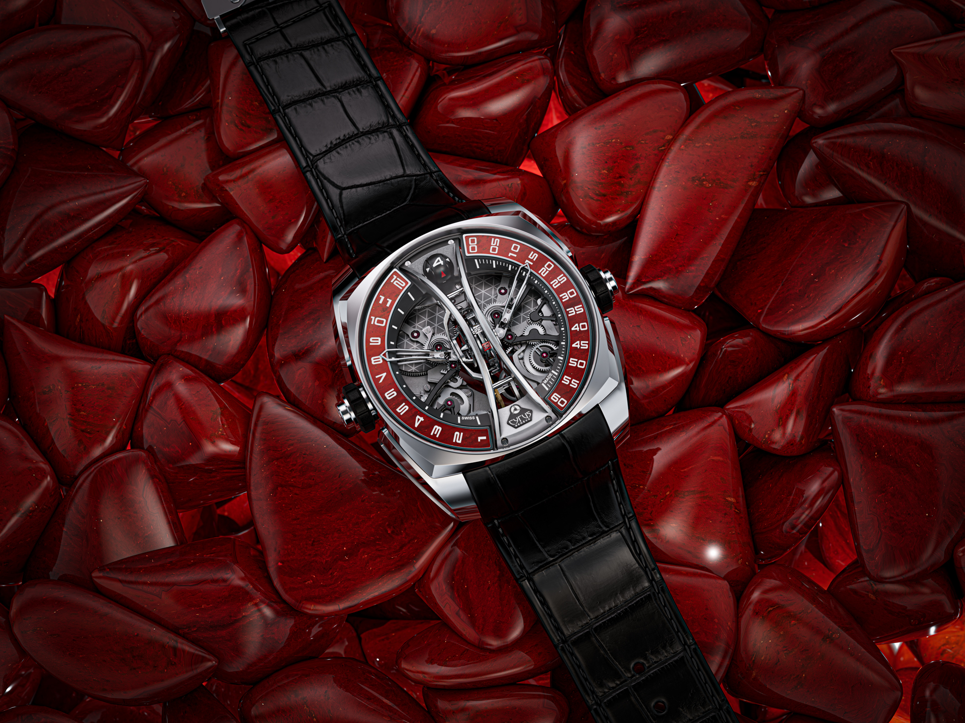 KLEPCYS VERTICAL TOURBILLON JASPER, WWG2026,Cyrus,Cyrus Genève,JASPER,Jean-François Mojon,獨立製錶,賽瑞錶,中置垂直鏤空陀飛輪,539.506.TT.SP.A,紅碧玉,陀飛輪