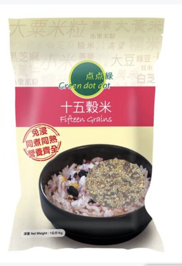 O1: 點點綠 - 十五穀米 (1公斤)