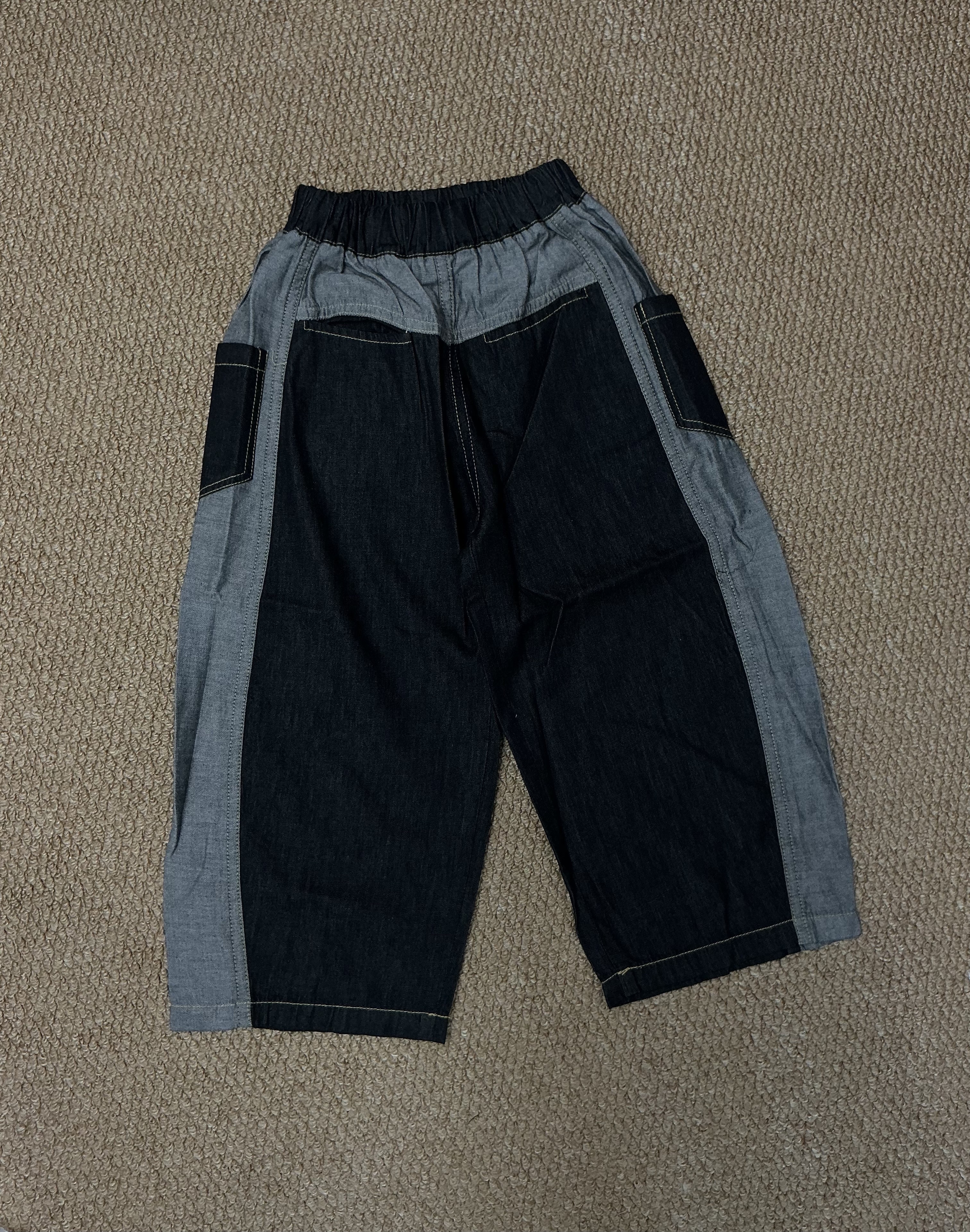 A04963拼色口袋休閒褲