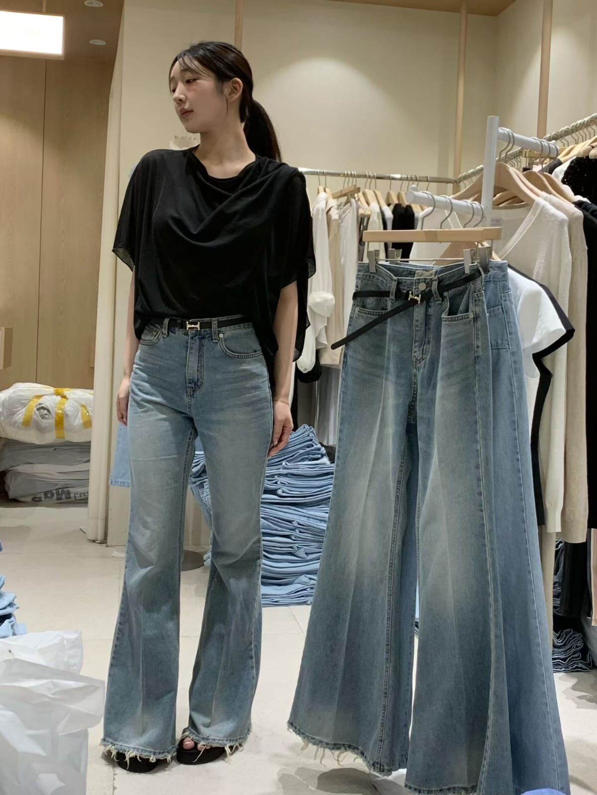 VV6130 流蘇喇叭牛仔褲