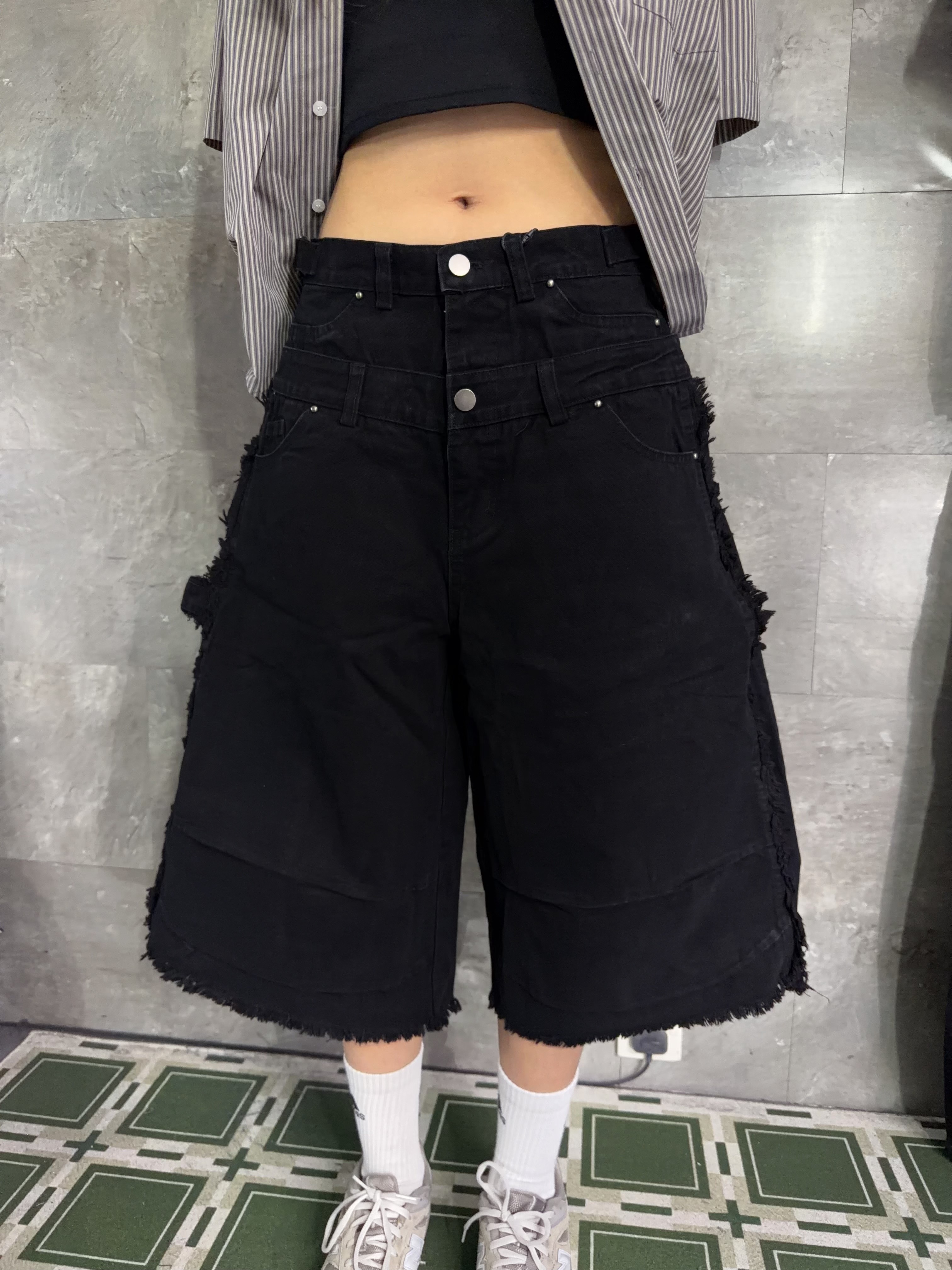 SPT0056 假2件七分褲