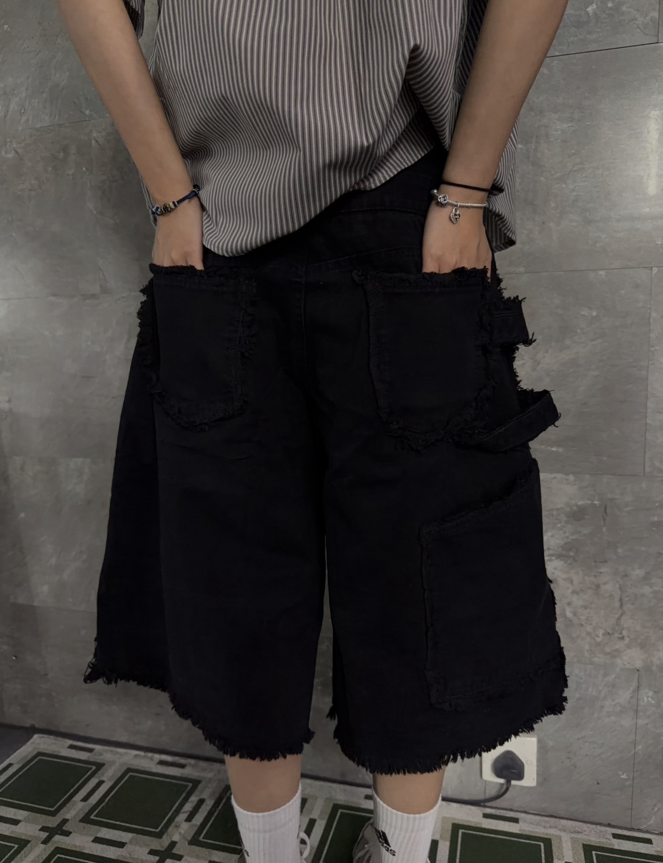 SPT0056 假2件七分褲