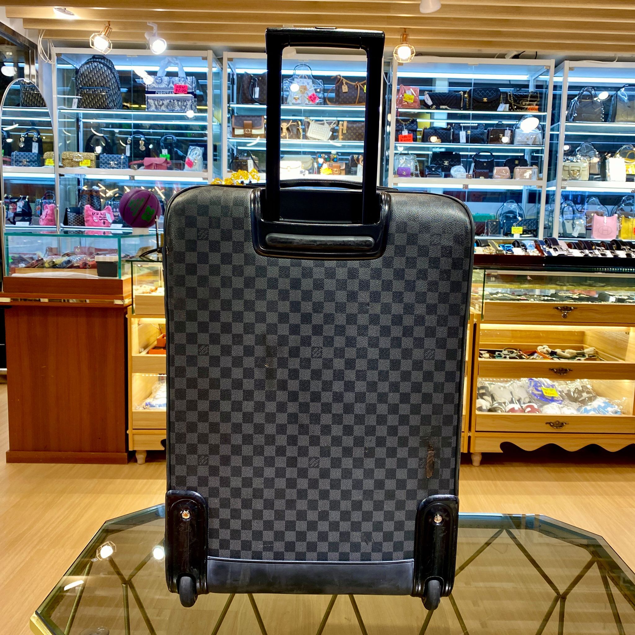 80%NEW二手LV行李箱 Pegase 70 黑灰色棋盤格  Carry Bag Suitcase #香榭站正品