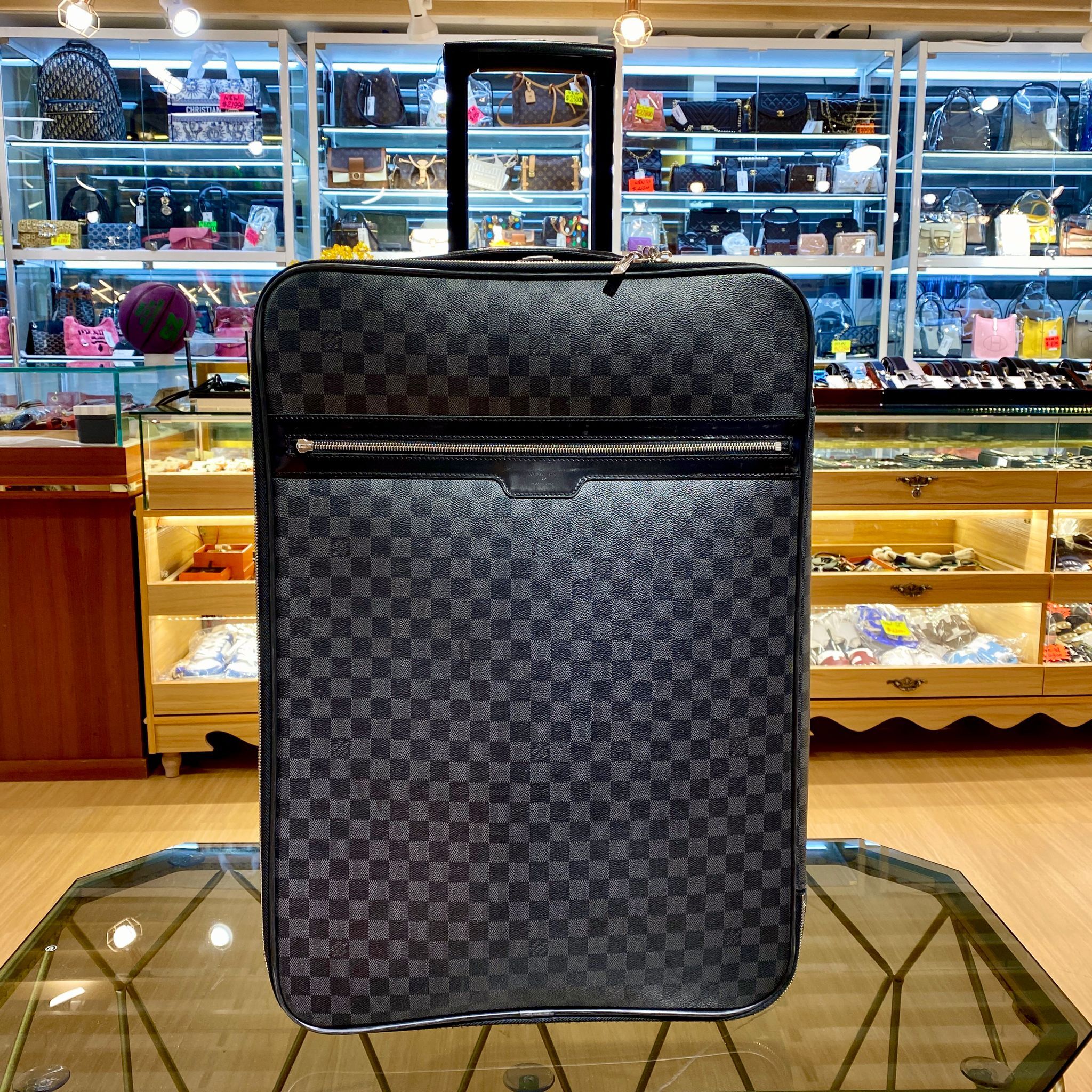 80%NEW二手LV行李箱 Pegase 70 黑灰色棋盤格  Carry Bag Suitcase #香榭站正品