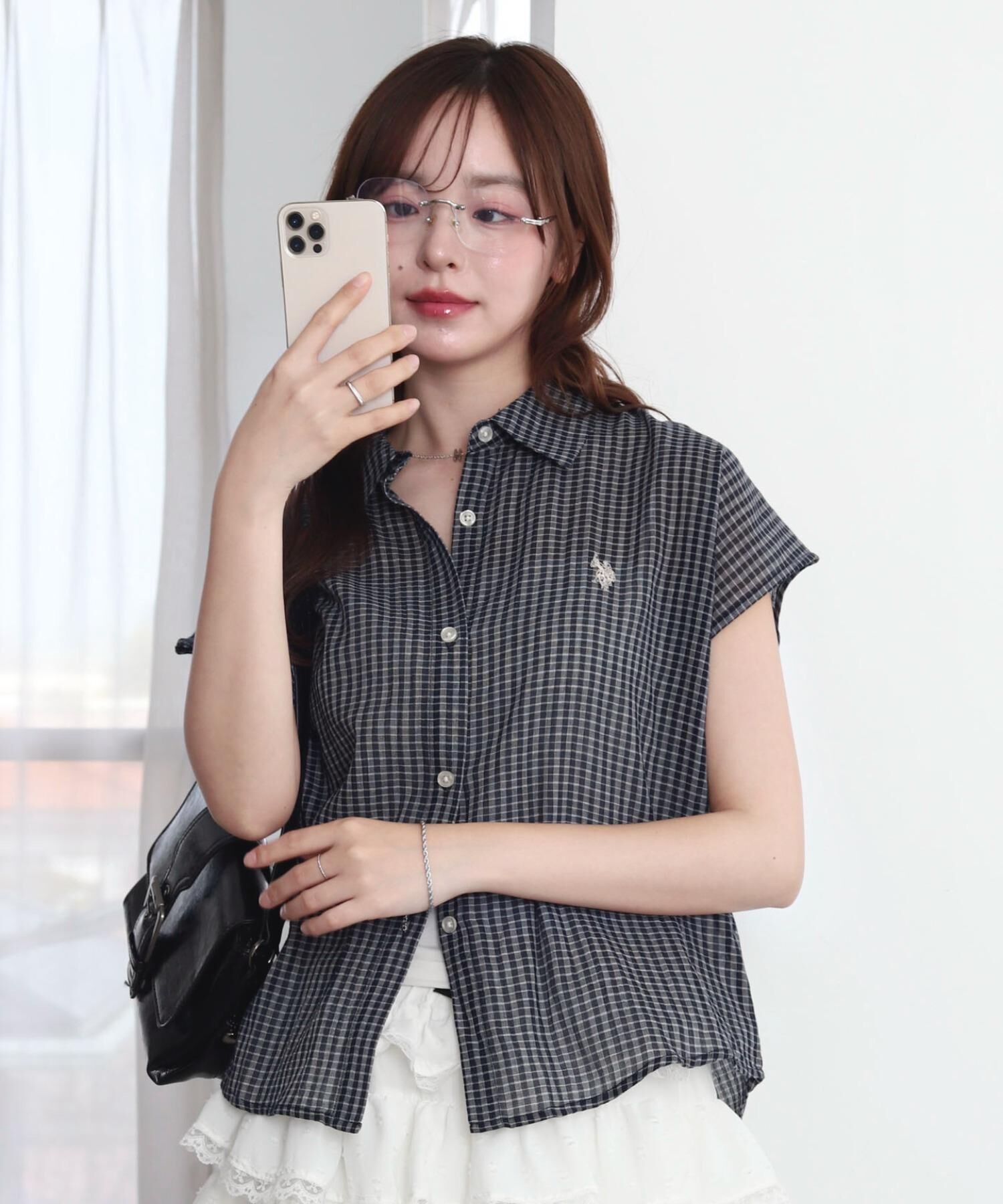 2026春夏聯名 🇯🇵 WEGO X  U.S. POLO ASSN. 法式袖 格紋 排扣襯衫 短袖 / 預購