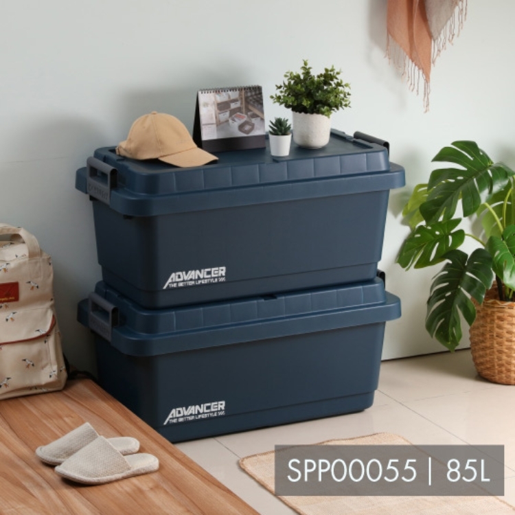 KEYWAY 鐵馬重型收納箱 (60L/85L) 露營箱/工具箱/後車廂收納 (軍綠/黑/灰三色可選) MIT台灣製 SPP00054/SPP00055/SPP00056/SPP00050/SPP00051/SPP00052