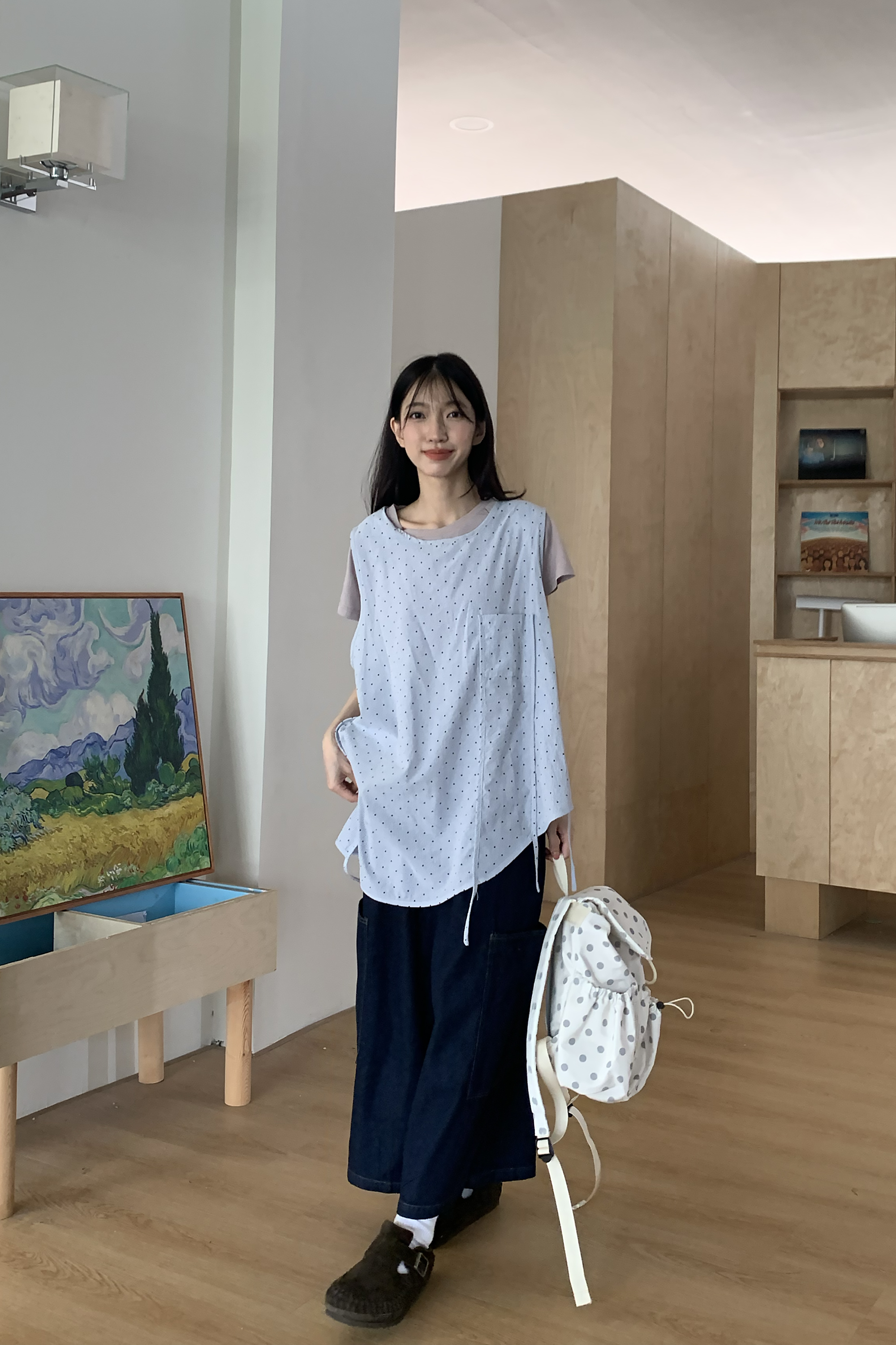 Vibrant｜小點點斜擺背心 3色