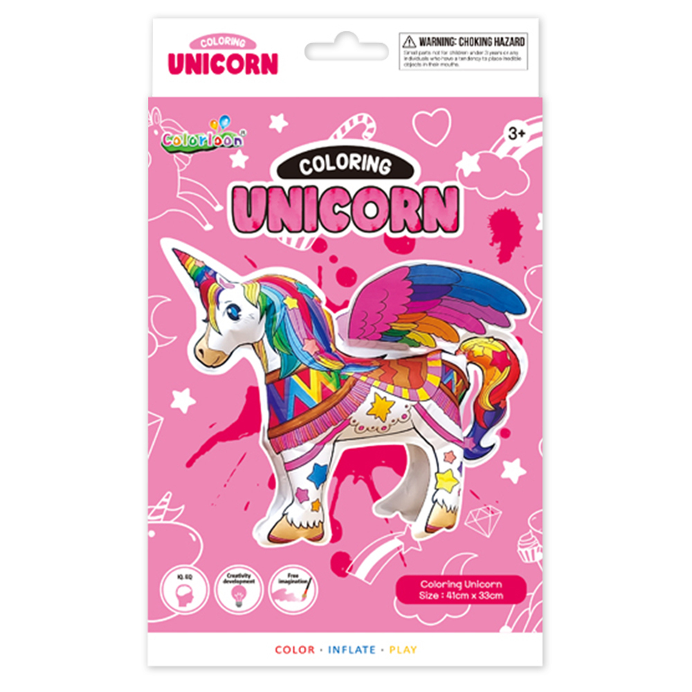 韓國 3D造型手繪紙氣球-獨角獸系列