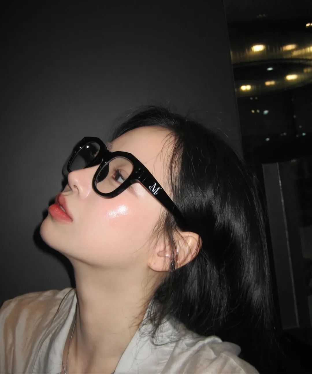 <首日免運>MUCENT 小logo 輕便 無度數 透明 黑框 圓框 眼鏡 2款