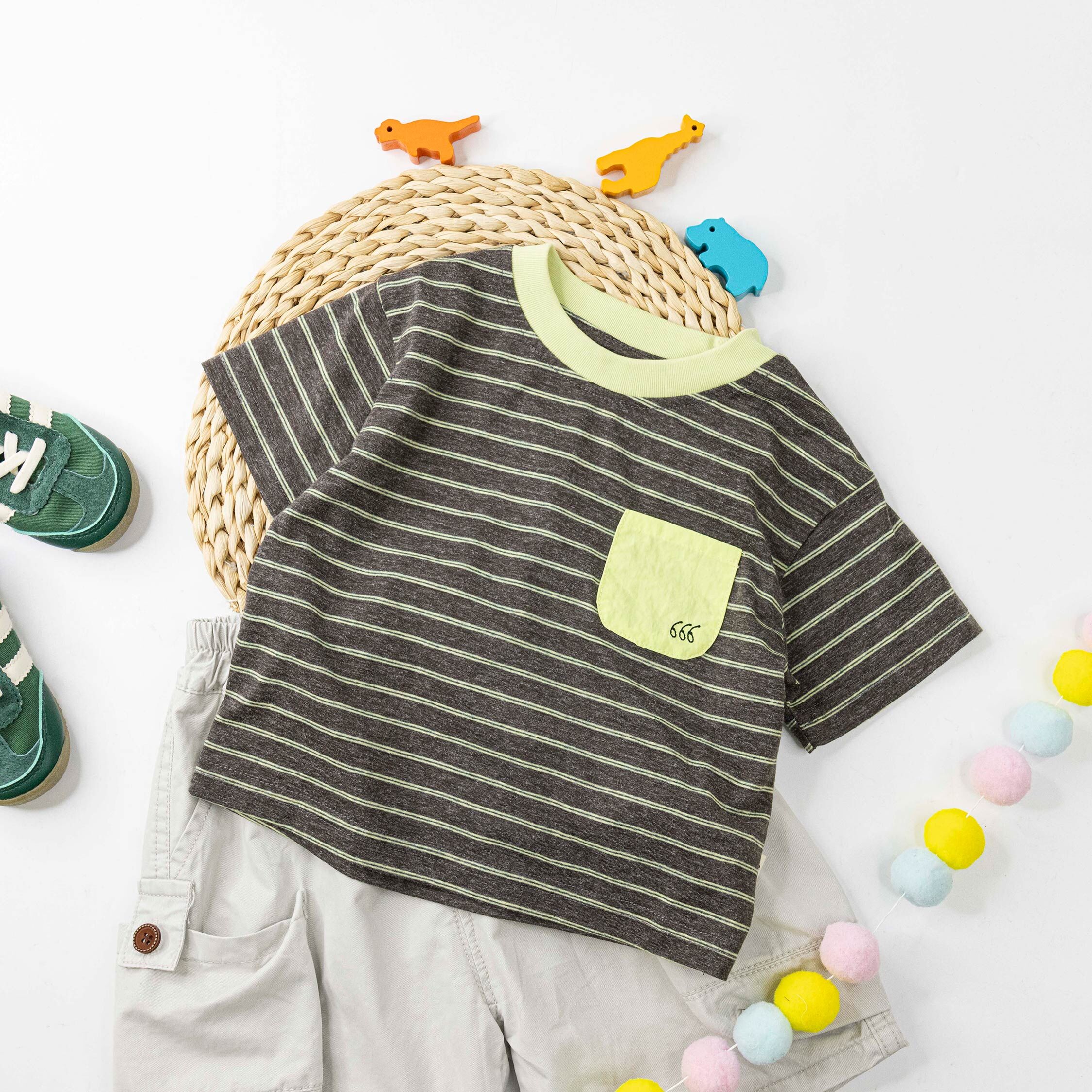 幸運666雙條紋上衣 (H60053)