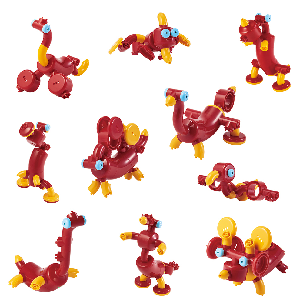 日本 【Tublock】益智水管積木 開創者系列-恐龍組