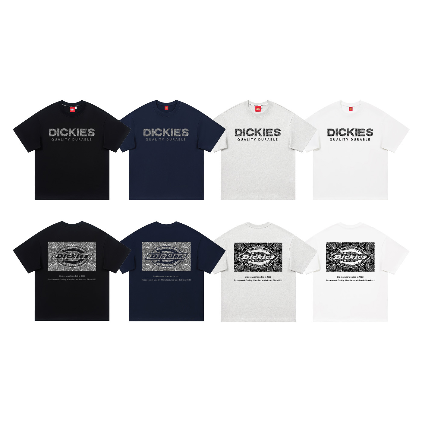 預購 Dickies 復古 厚磅 320g 腰果字母 LOGO 短T