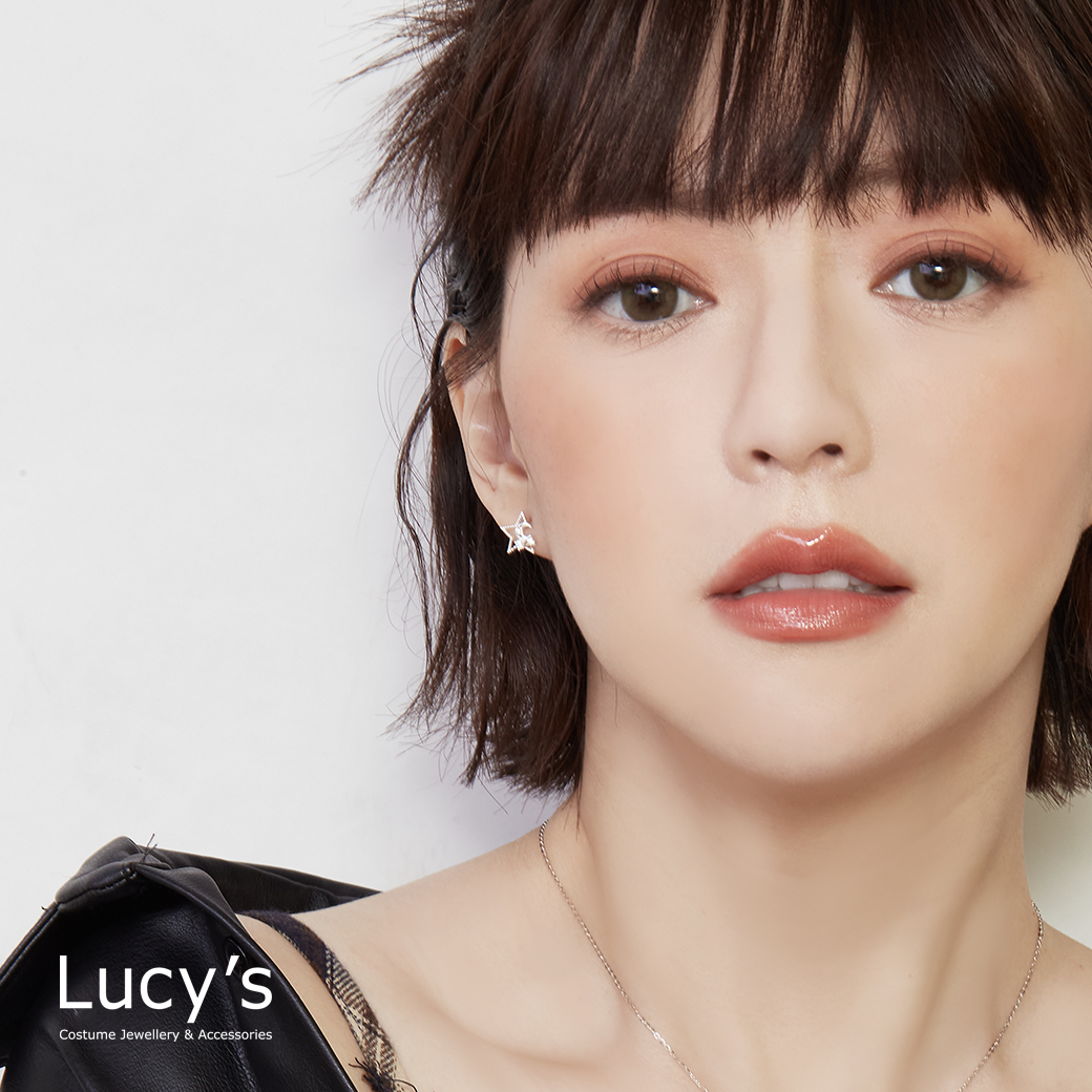 925純銀 星空下的珍珠 耳環 (79587)