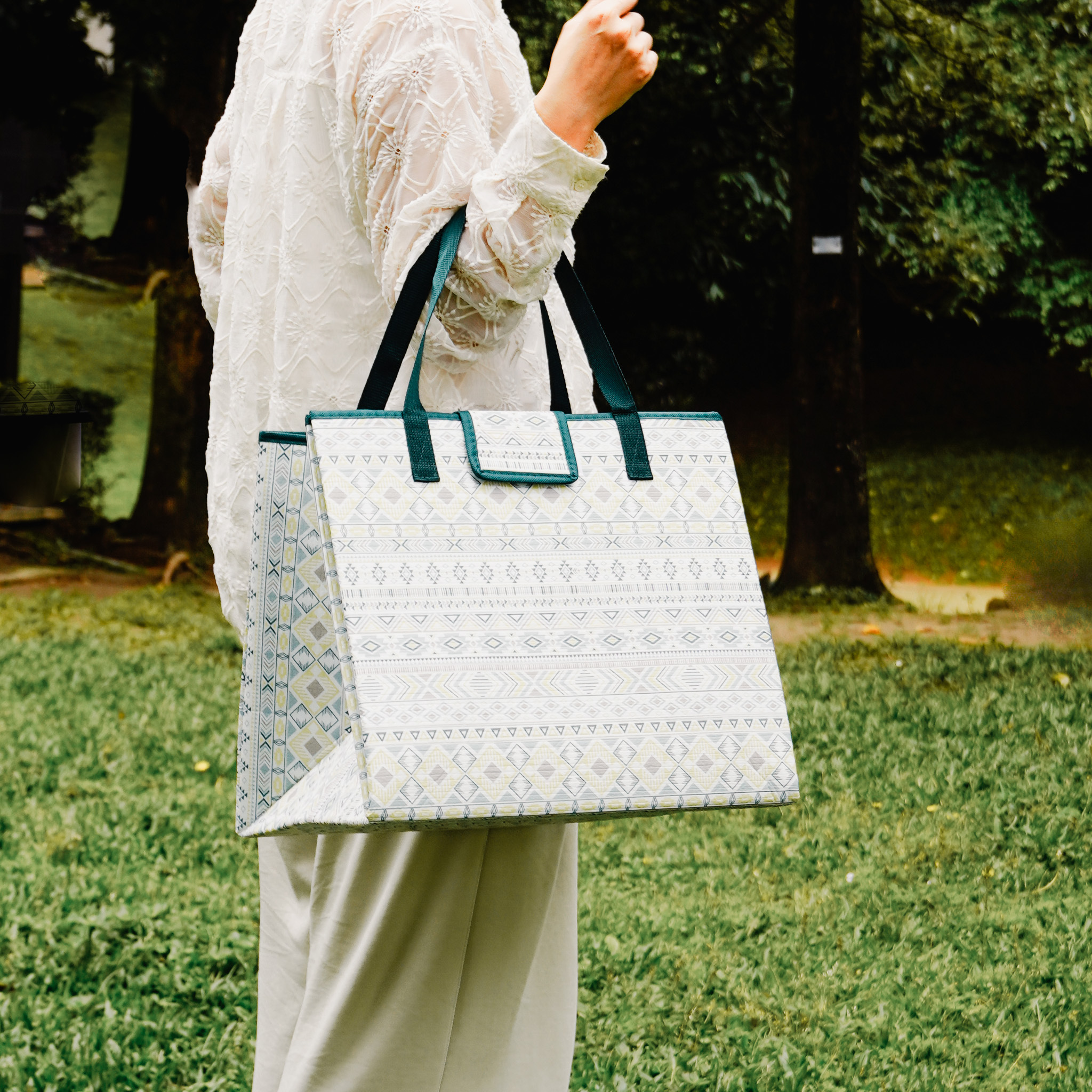 戶外提袋兩用野餐收納墊