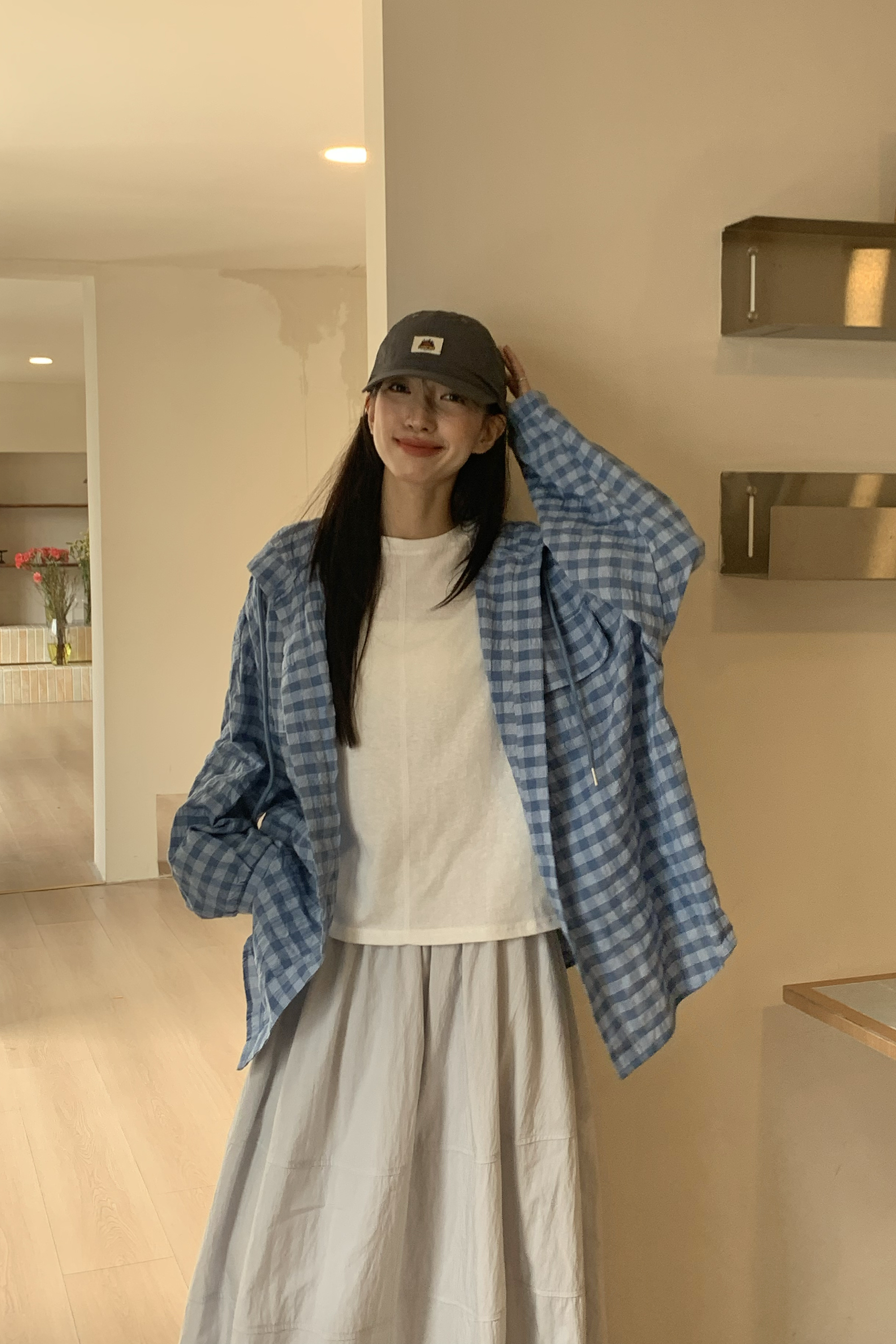 Vibrant｜swim藍連帽長襯 2色