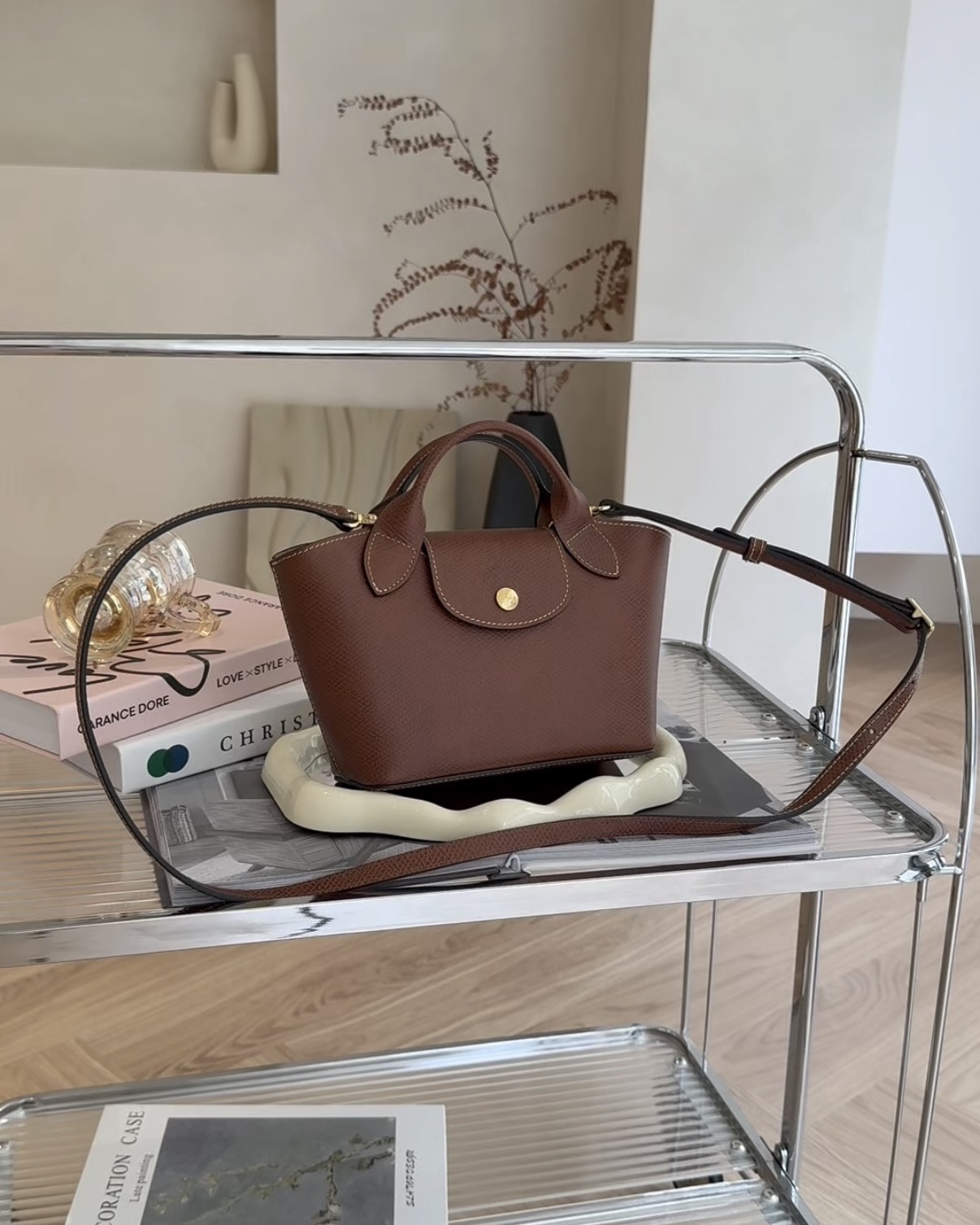 LONGCHAMP｜EPURE 元寶包 XS 棕色